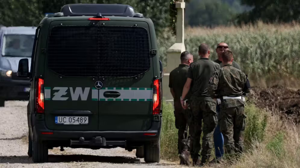 Die Drohne war in ein Maisfeld im Osten des Landes gekracht.