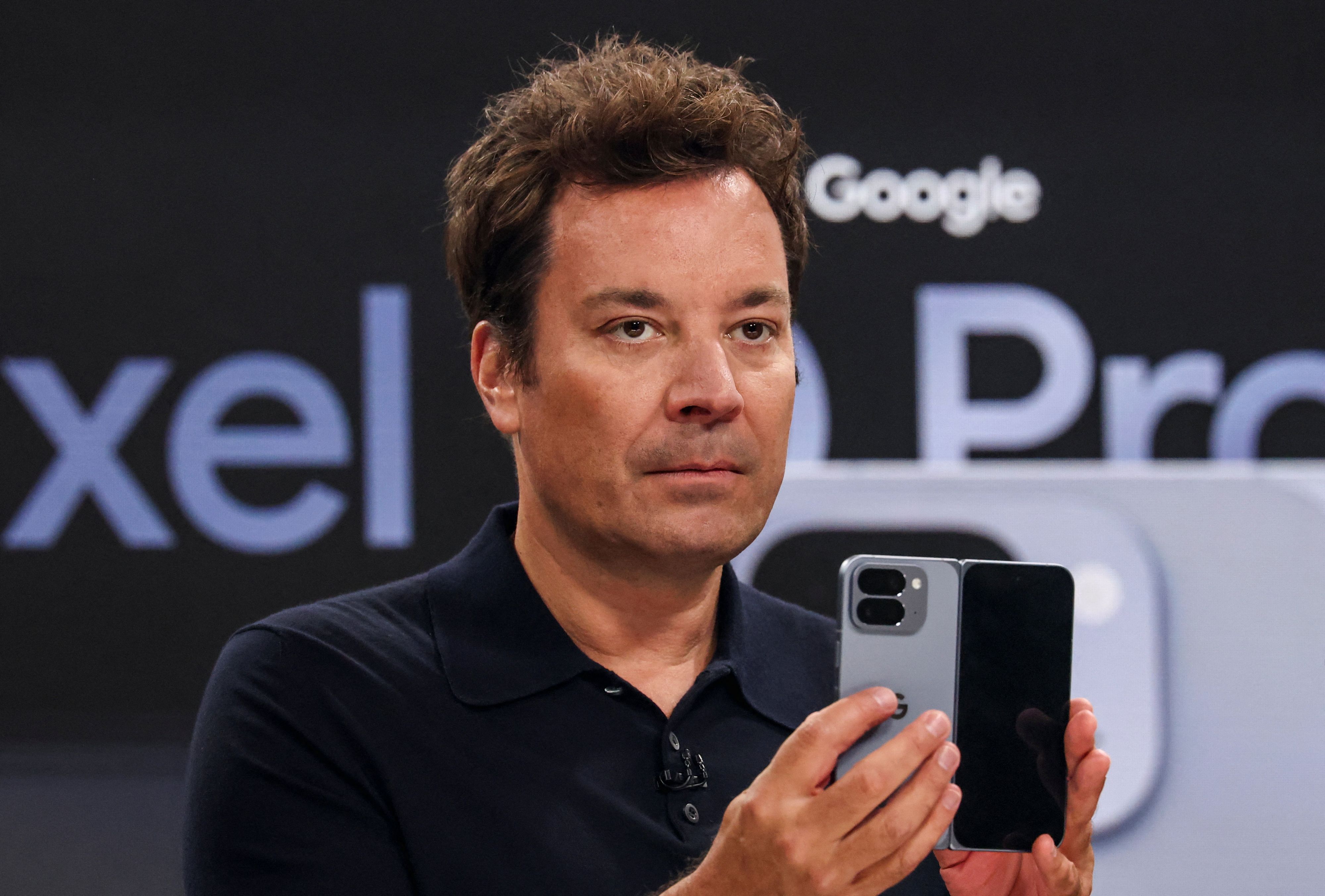 Star-Moderator Jimmy Fallon moderierte die Präsentation der neuen Google-Pixel-Modelle.