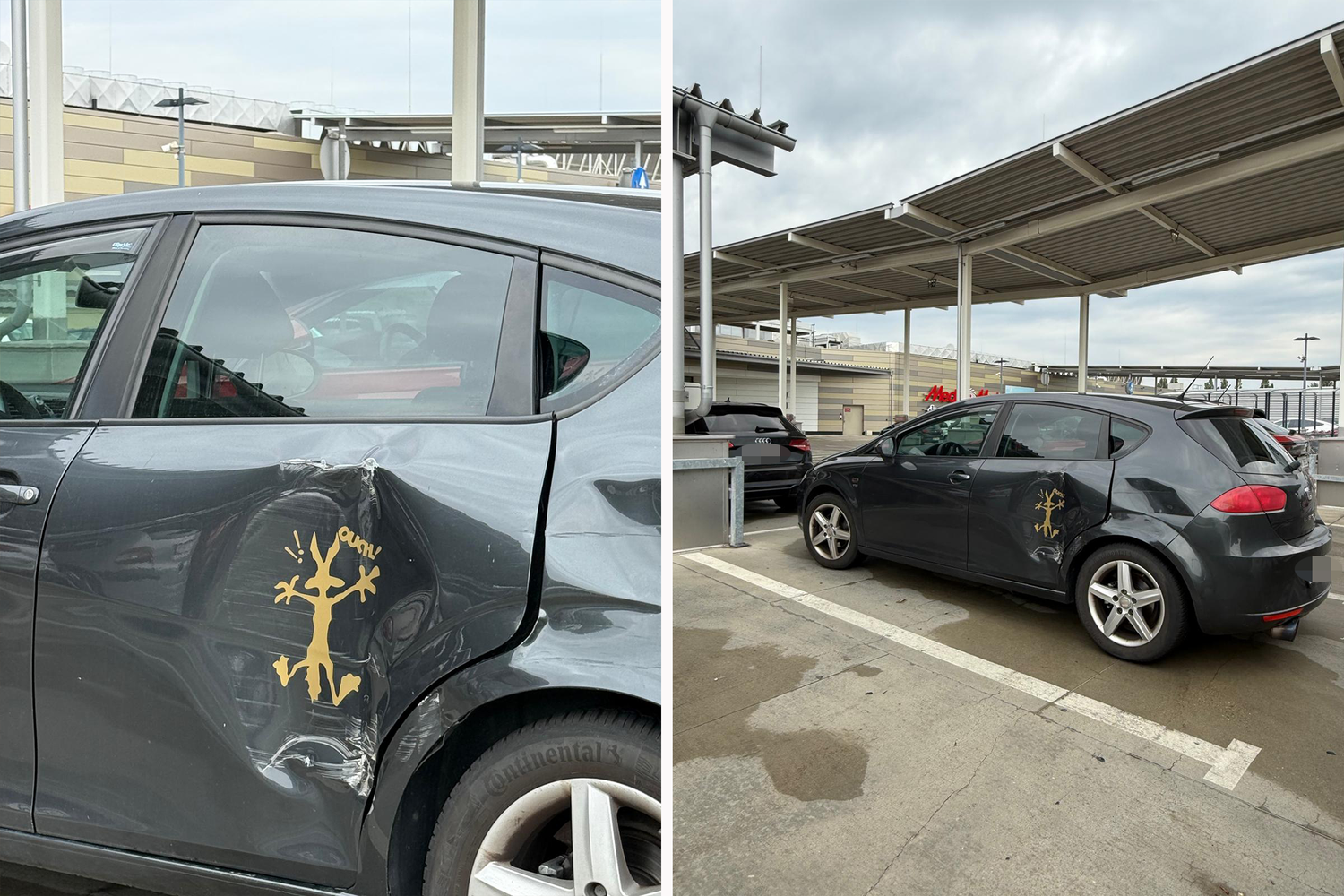 Der Sticker sorgte bei der Leserreporterin für Lacher