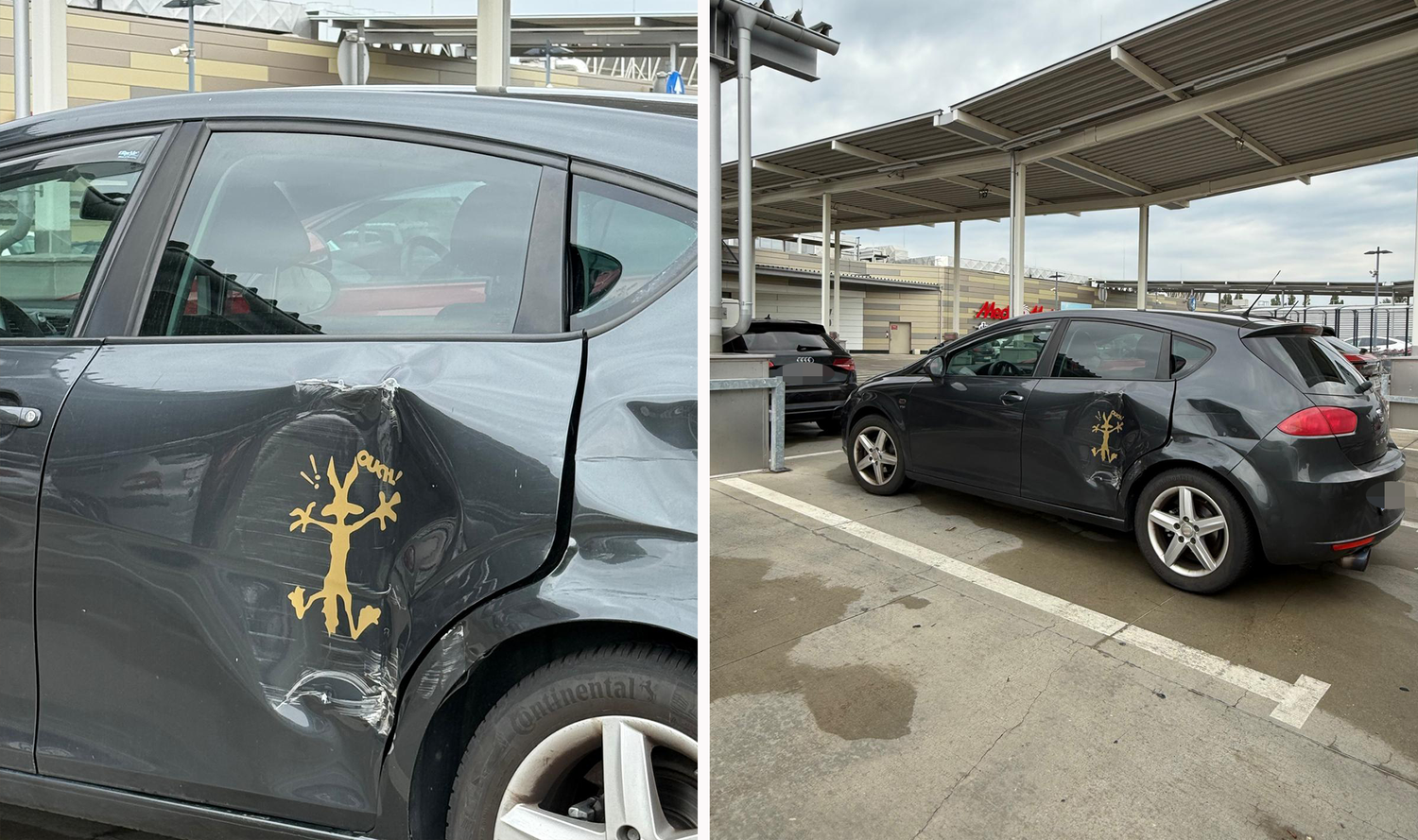 Der Sticker sorgte bei der Leserreporterin für Lacher