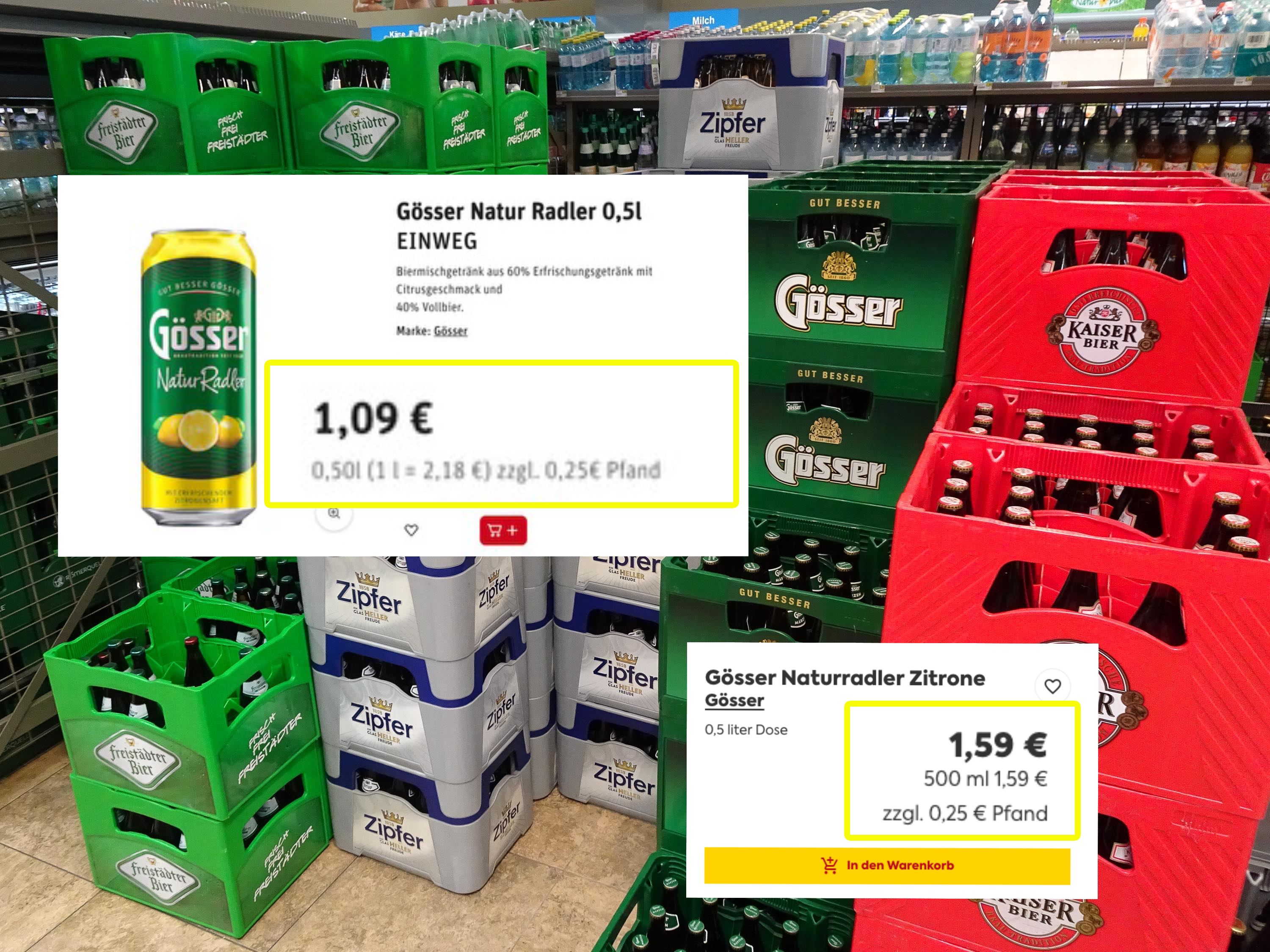 Gösser billig in Deutschland