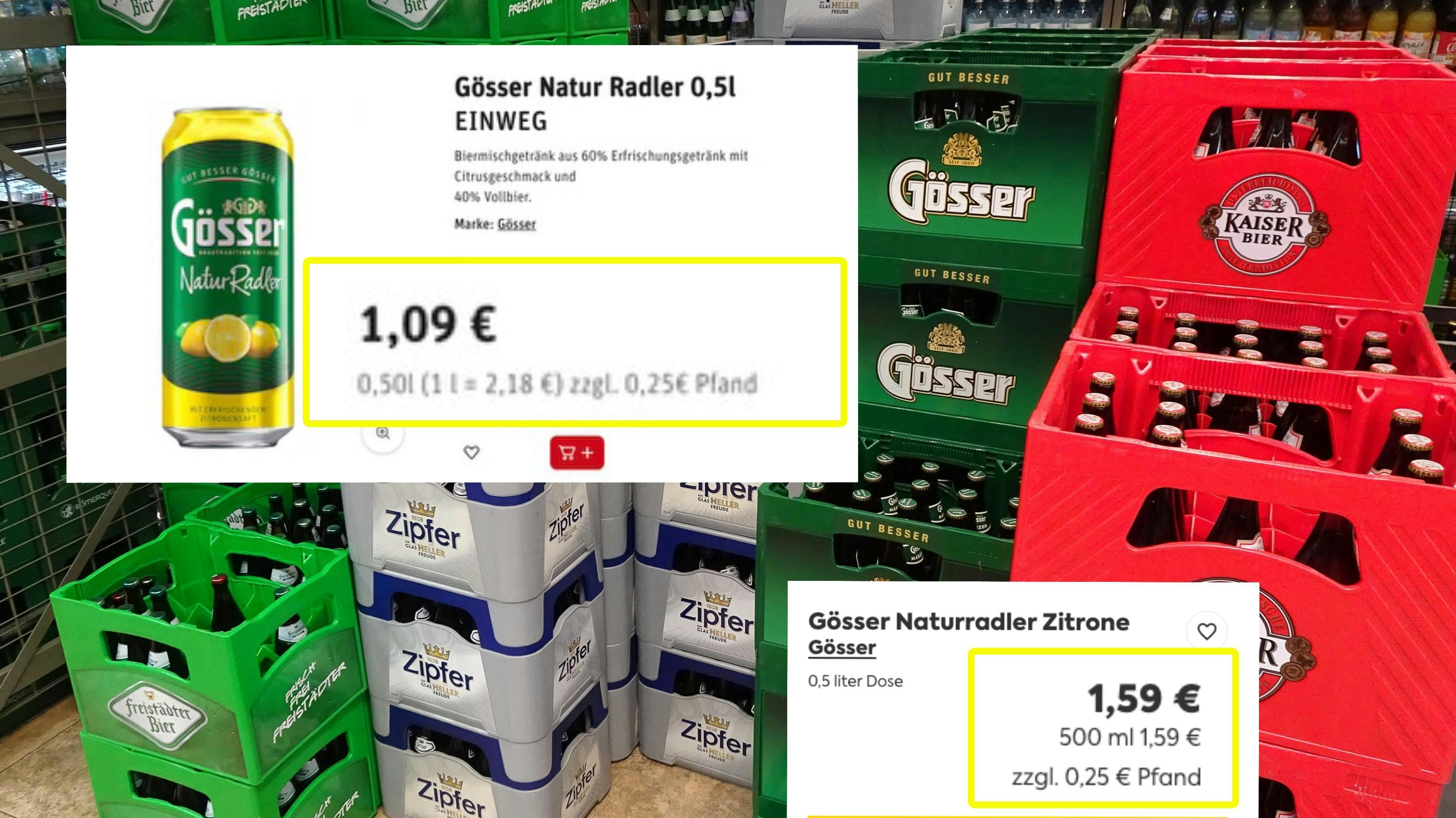 Heute.at - Gösser-Radler in Deutschland fast um Hälfte billiger