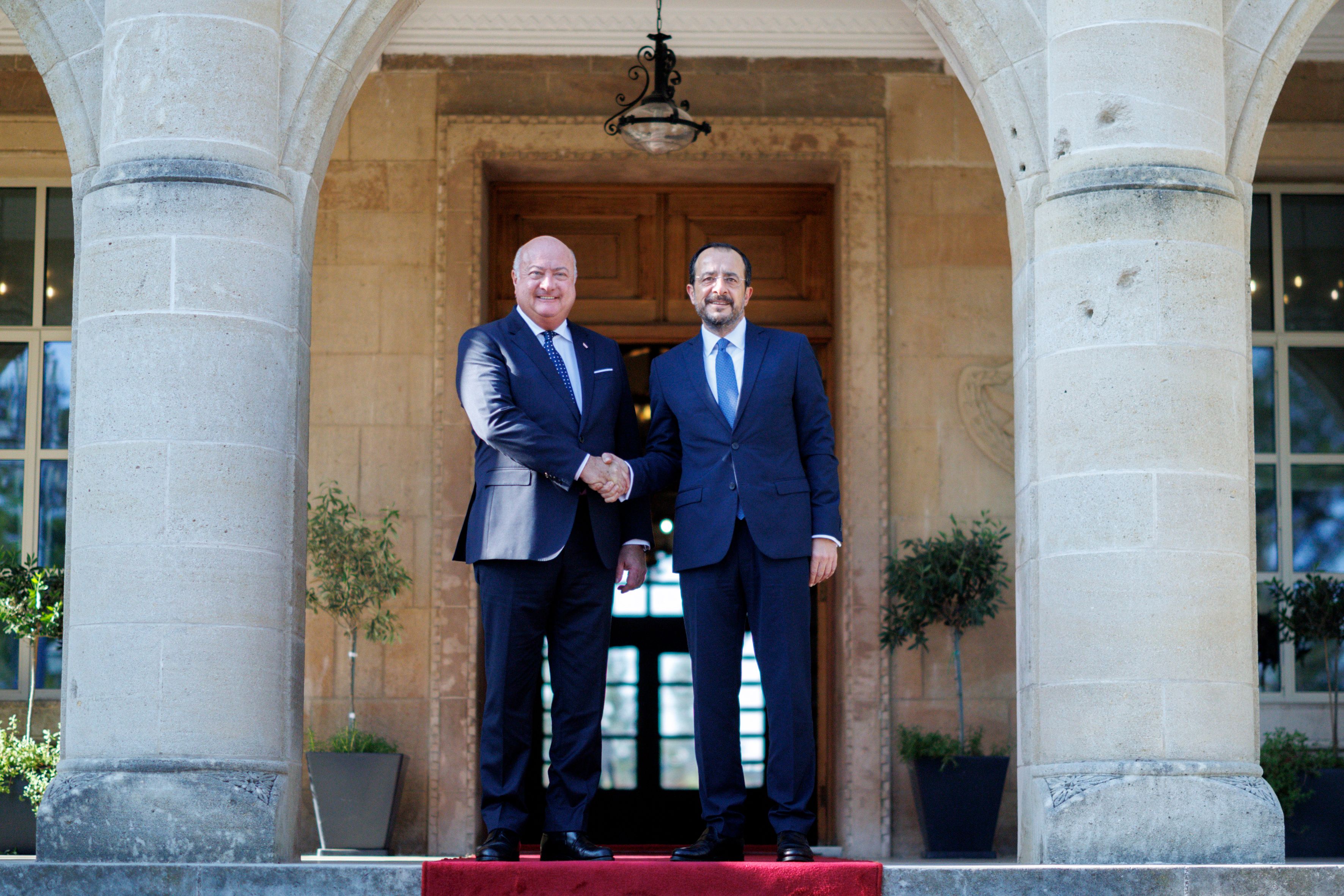 Bundeskanzler Christian Stocker gemeinsam mit Zyperns Regierungsoberhaupt Nikos Christodoulides.