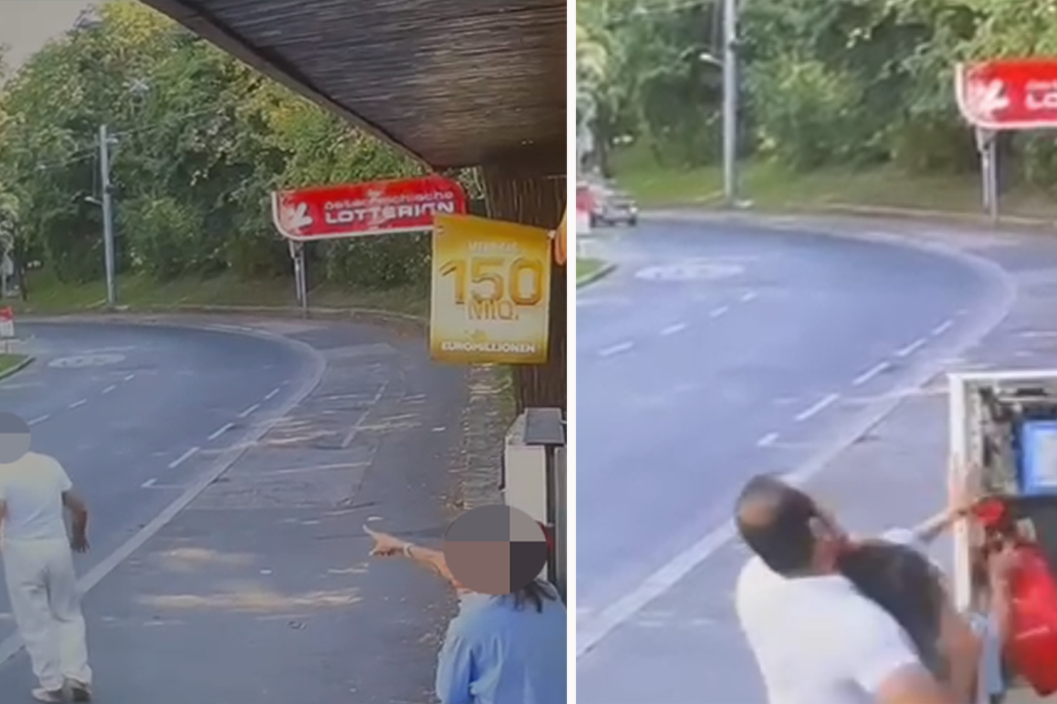 Der Mann griff die junge Frau von hinten an