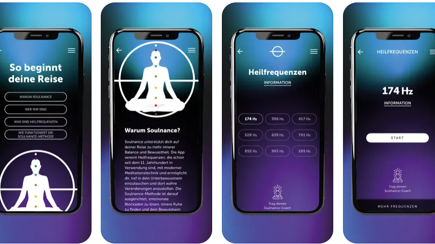 Soulnance: Neue Frequenzmusik- und Meditation-App.