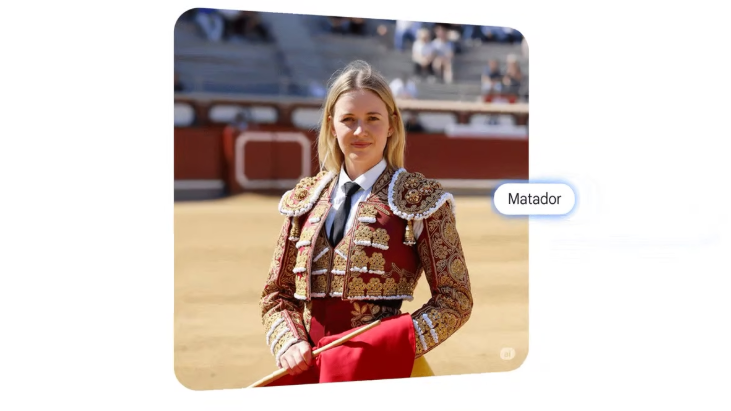 Der Prompt: "Stell dir diese Frau vor als Matador."