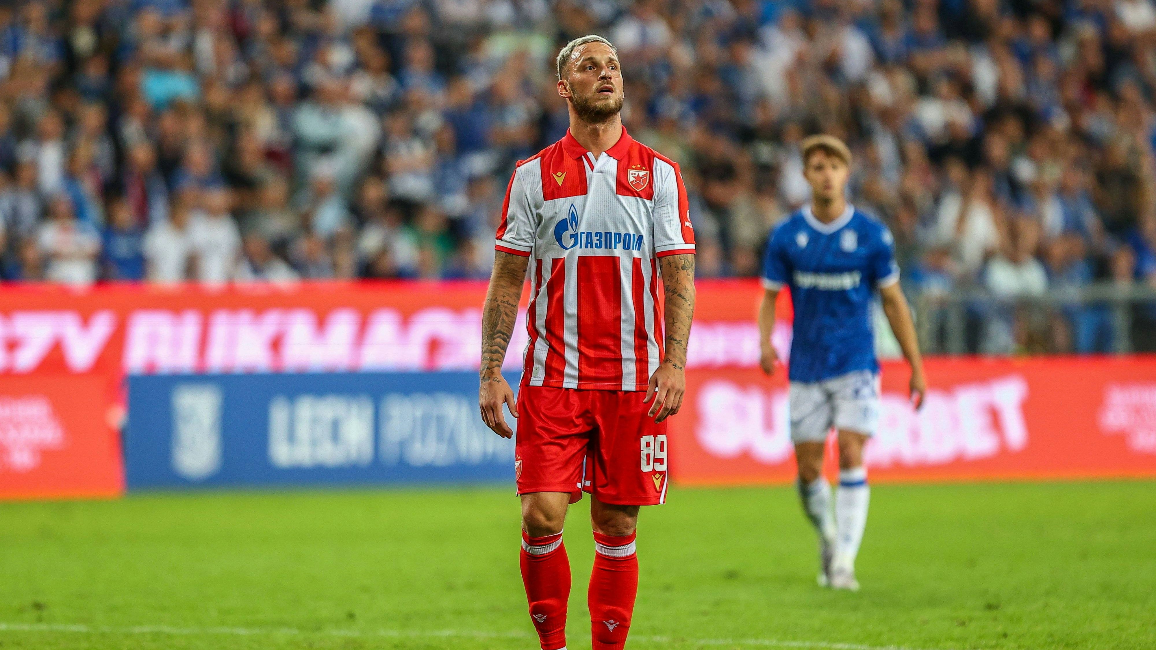 POZNAN 06.08.2025 MECZ III RUNDA ELIMINACYJNA LIGA MISTRZOW SEZON 2025/26: LECH POZNAN - FK CRVENA ZVEZDA BELGRAD --- UEFA CHAMPIONS LEAGUE THIRD QUALIFYING ROUND MATCH: LECH POZNAN - FK CRVENA ZVEZDA BELGRAD NZ MARKO ARNAUTOVIC FOT. PATRYK PINDRAL / 400MM.PL/NEWSPIX.PL --- newspix.pl PUBLICATIONxNOTxINxPOL