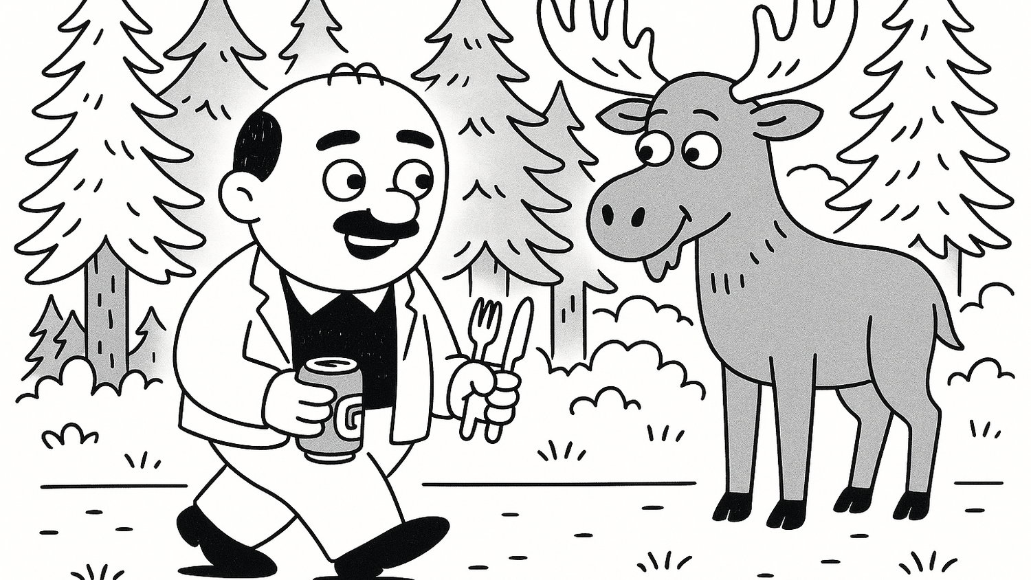 Komischer Kauz: Warum geht Herlicek mit Essbesteck im Wald spazieren?