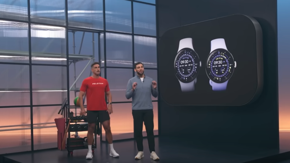 Google bei der Vorstellung der neuen Satellitenkommunikation auf der Pixel Watch 4.