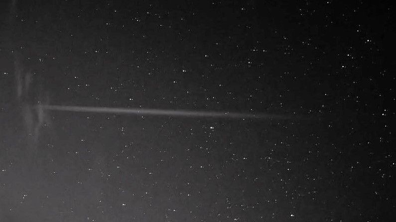 Der Streifen stammt von einer Rakete. 