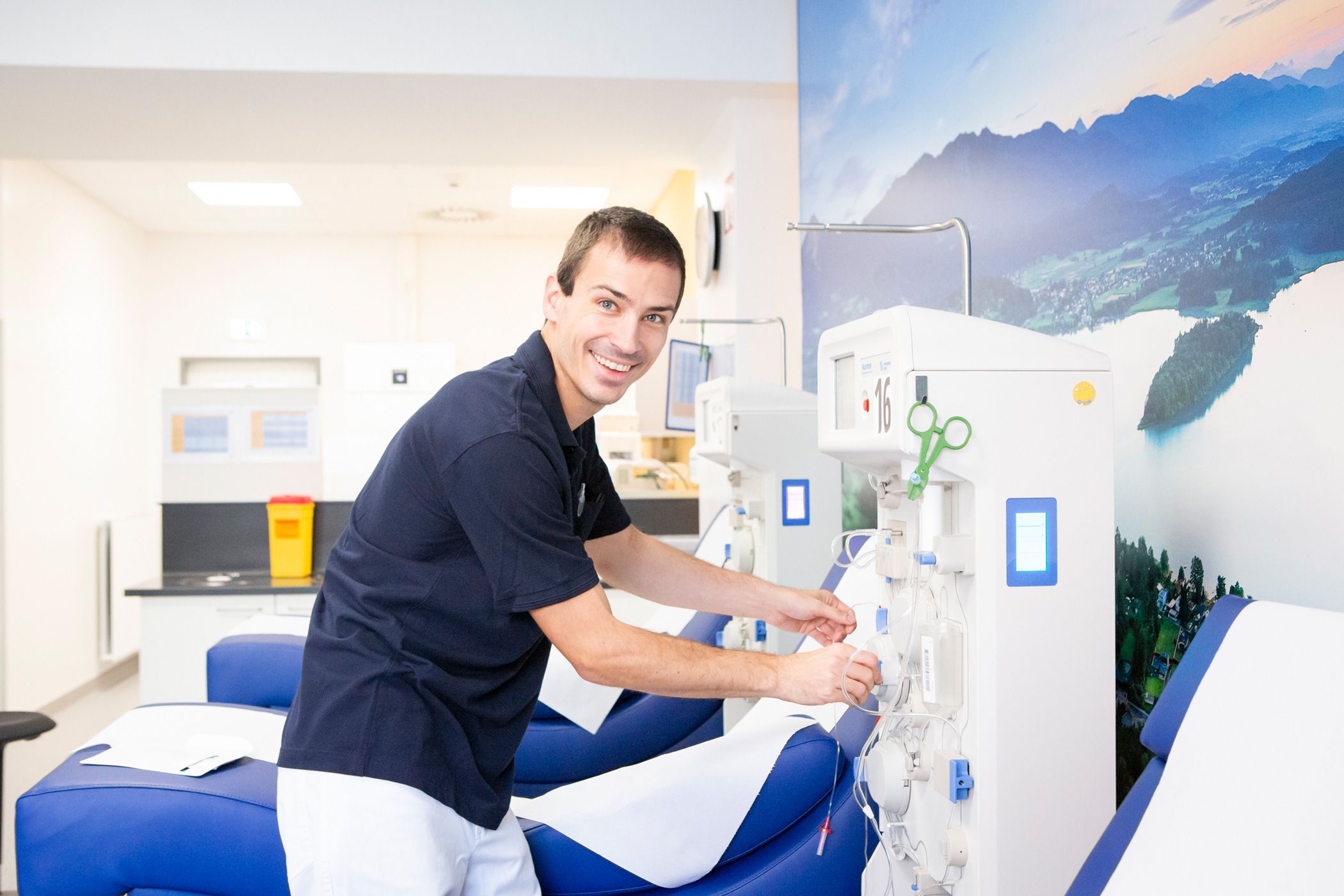 Während der Spende wird man betreut.