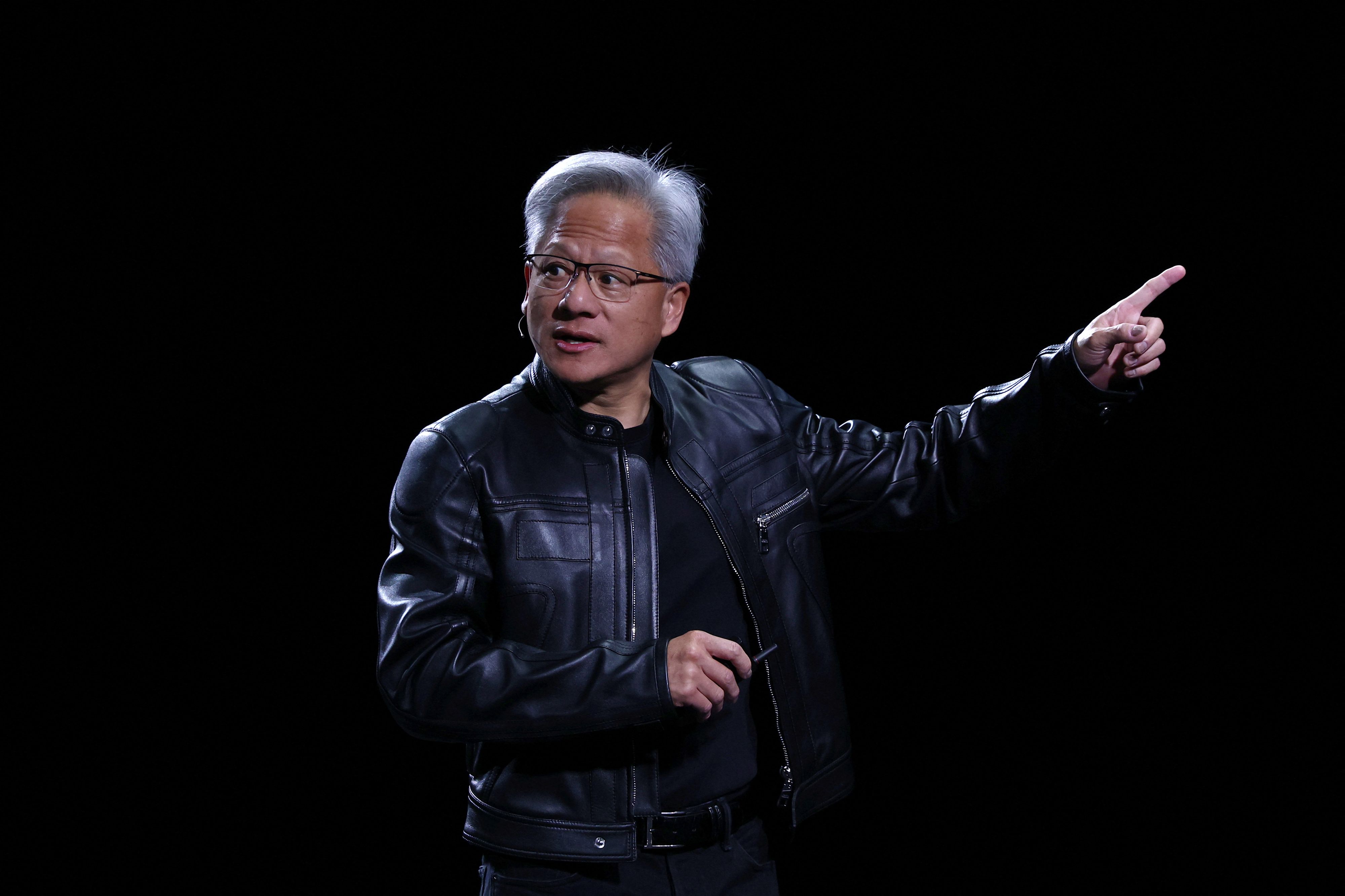 Markenzeichen Lederjacke: Nvidia-CEO Jensen Huang.