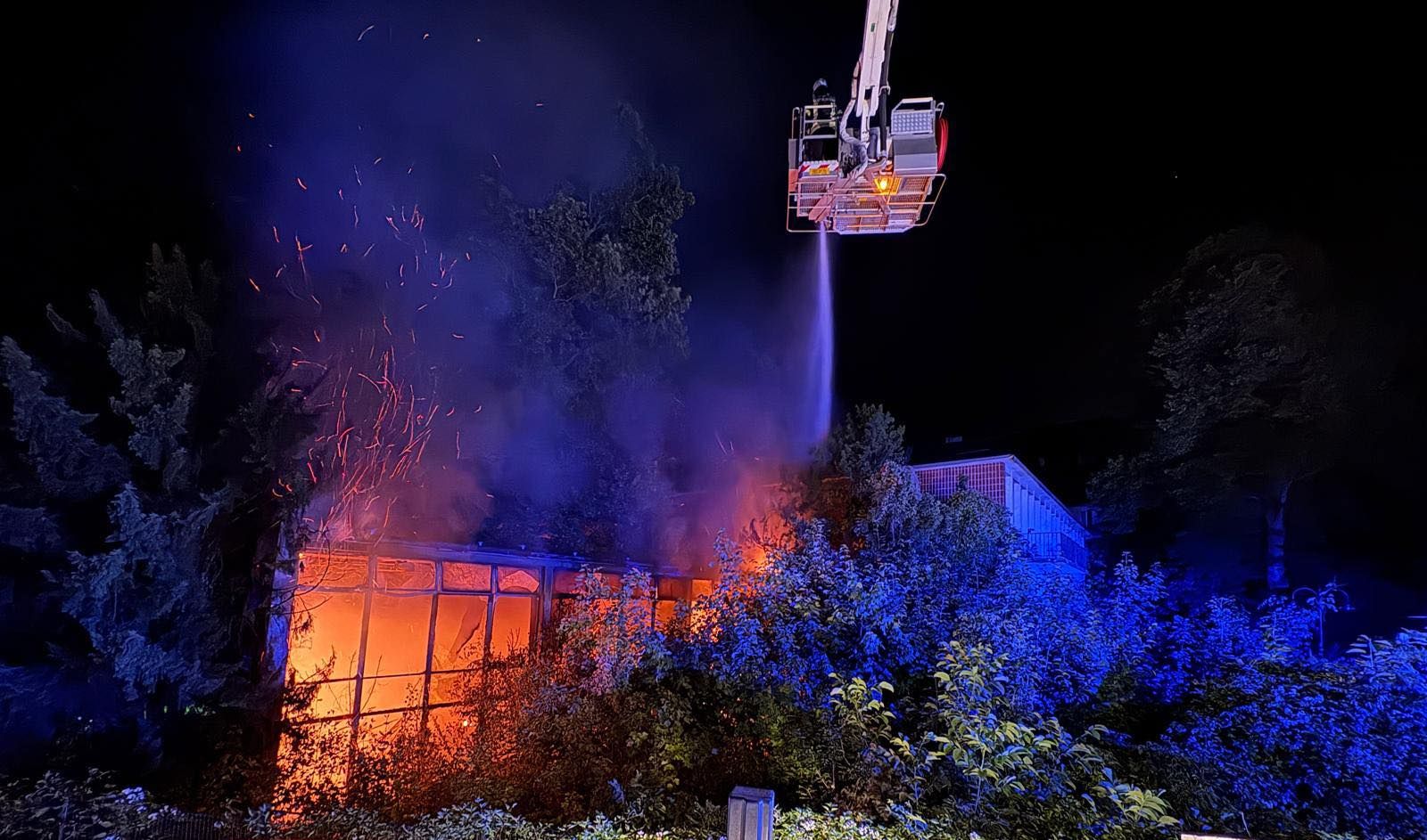 Die Halle wurde beim Brand völlig zerstört.