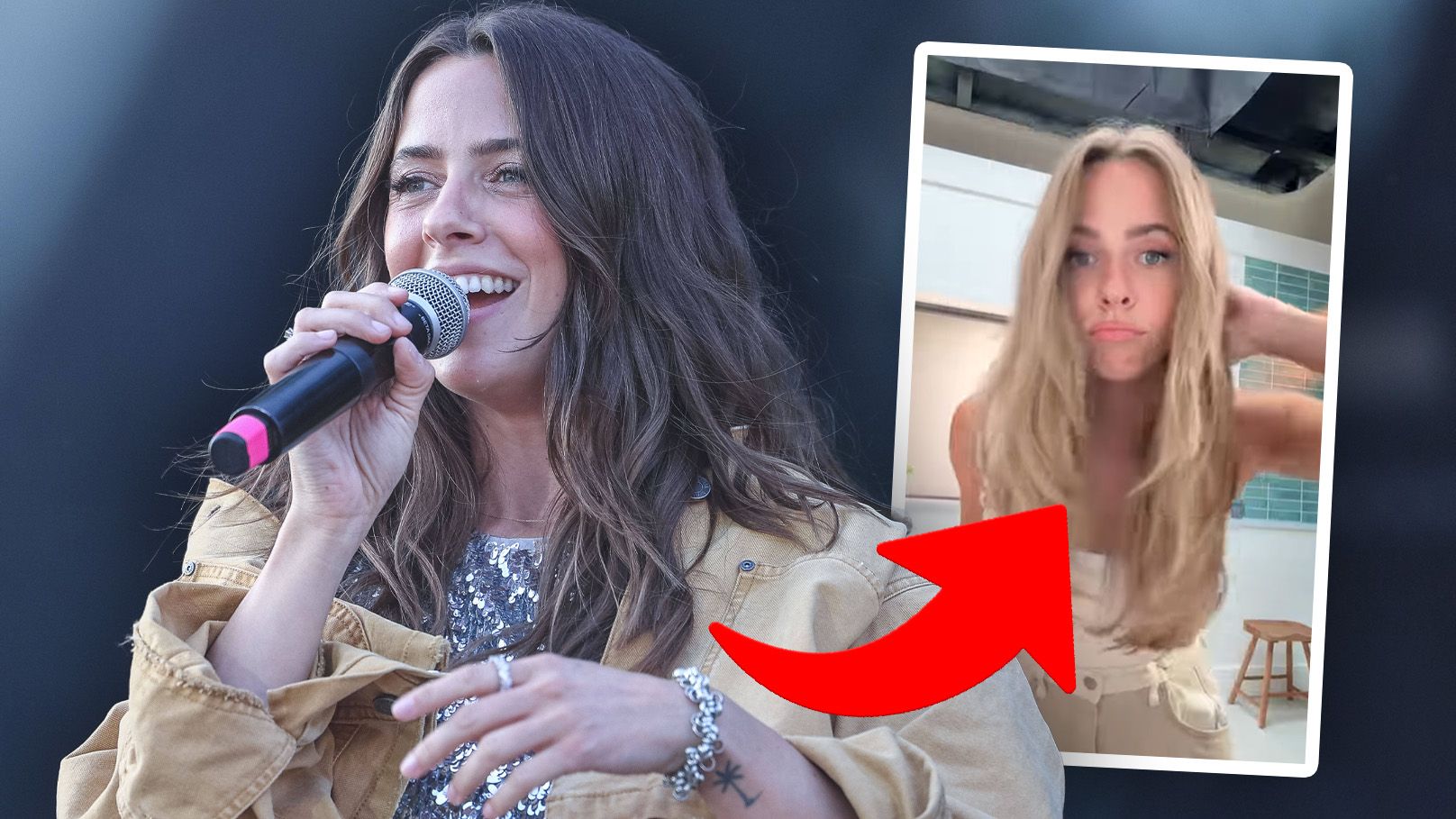 Vanessa Mai spielt mit ihrer Haarfarbe im Netz.