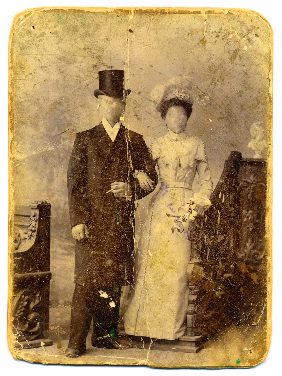 Ein altes kaputtes Foto. (anonymisiert)