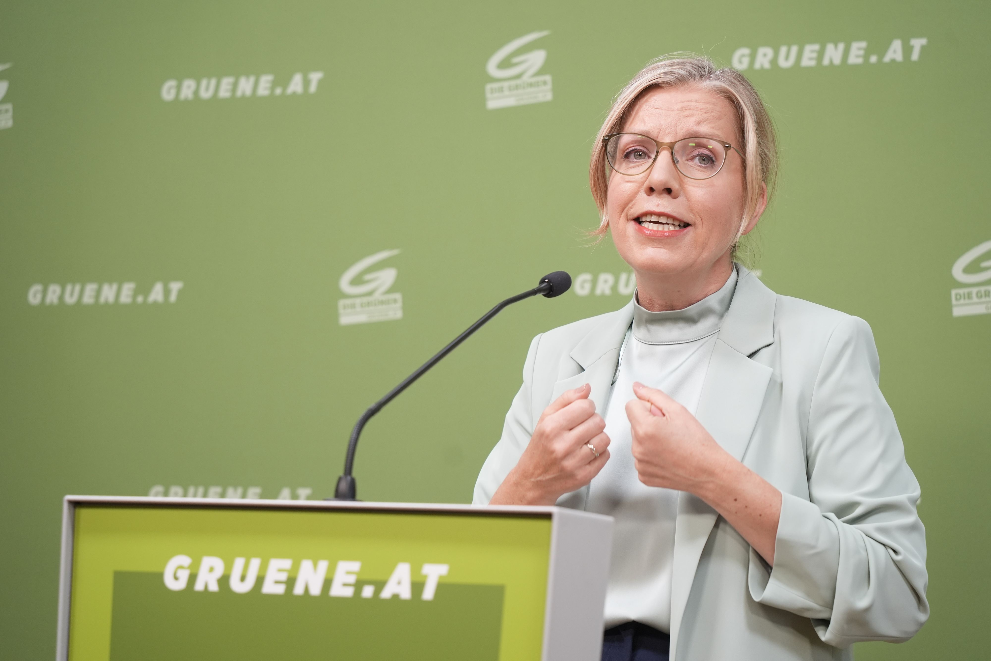 Grünen-Chefin Gewessler kritiiert 