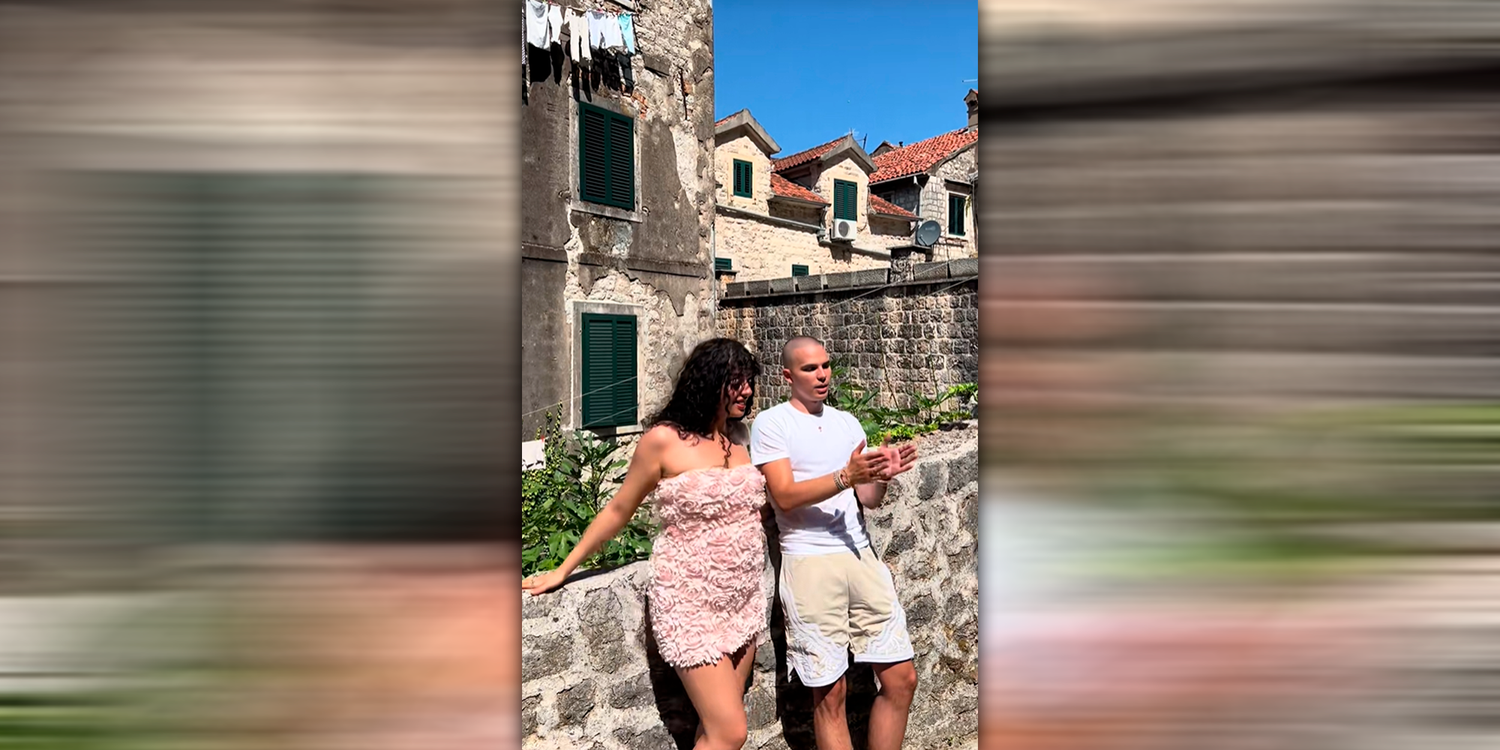 Elly mit Voyage beim Videodreh.