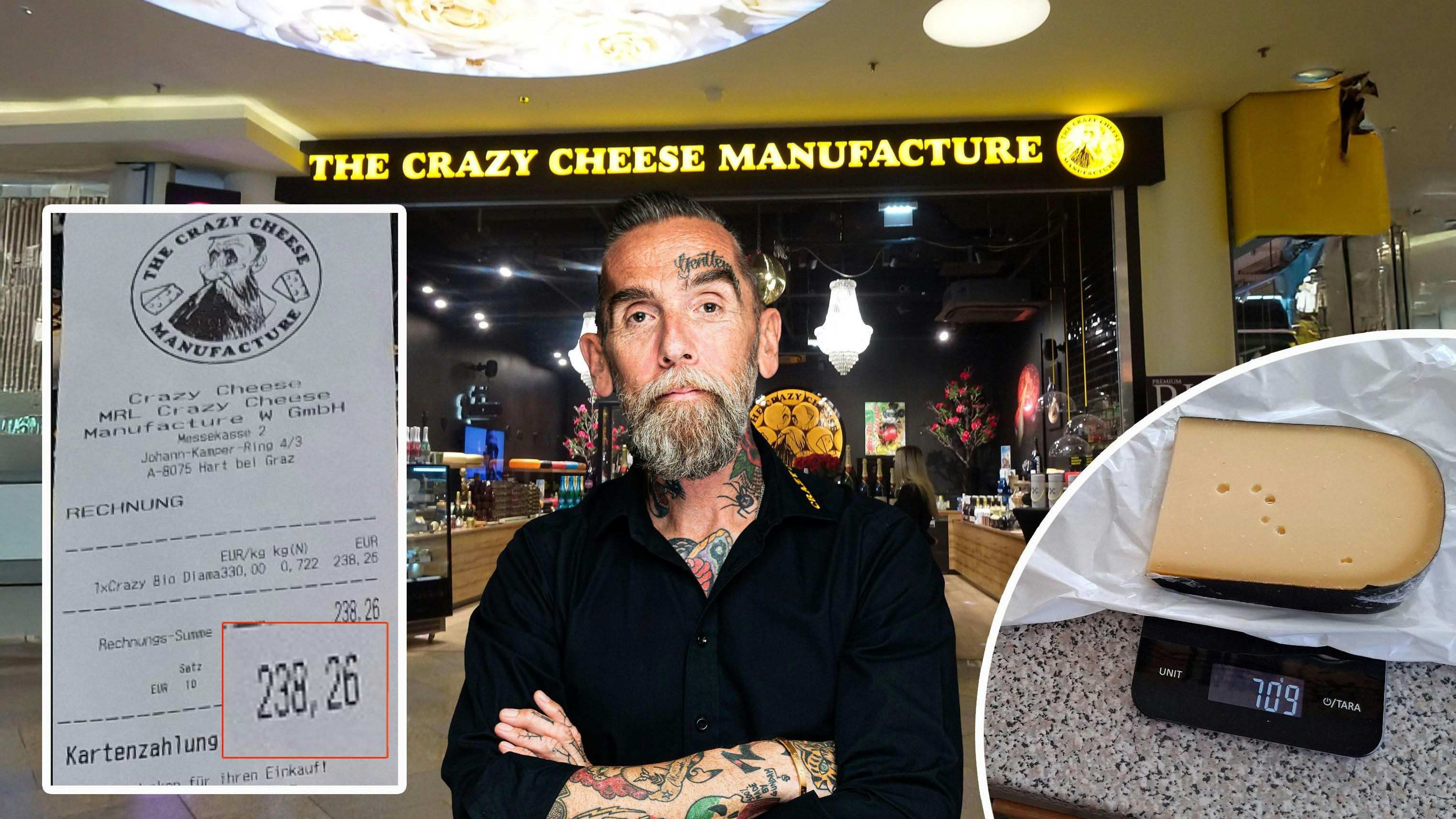 Heute.at - Crazy-Cheese-Chef kassierte 240 Euro für ein Stück Käse