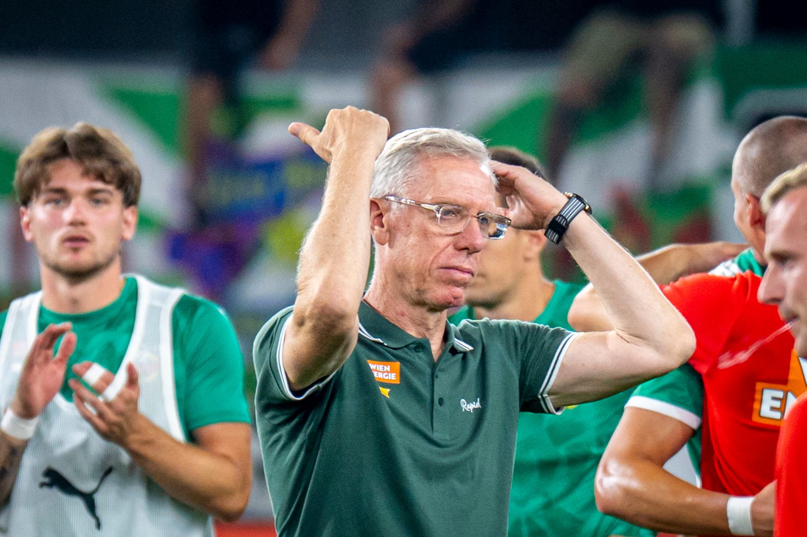 Rapid-Trainer Peter Stöger schwärmte von seinem Stürmer.