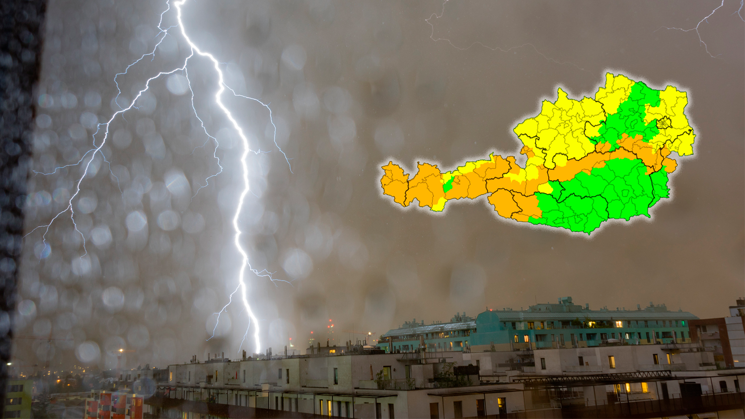 Heute.at - Die Karte – wo heute noch starke Gewitter drohen