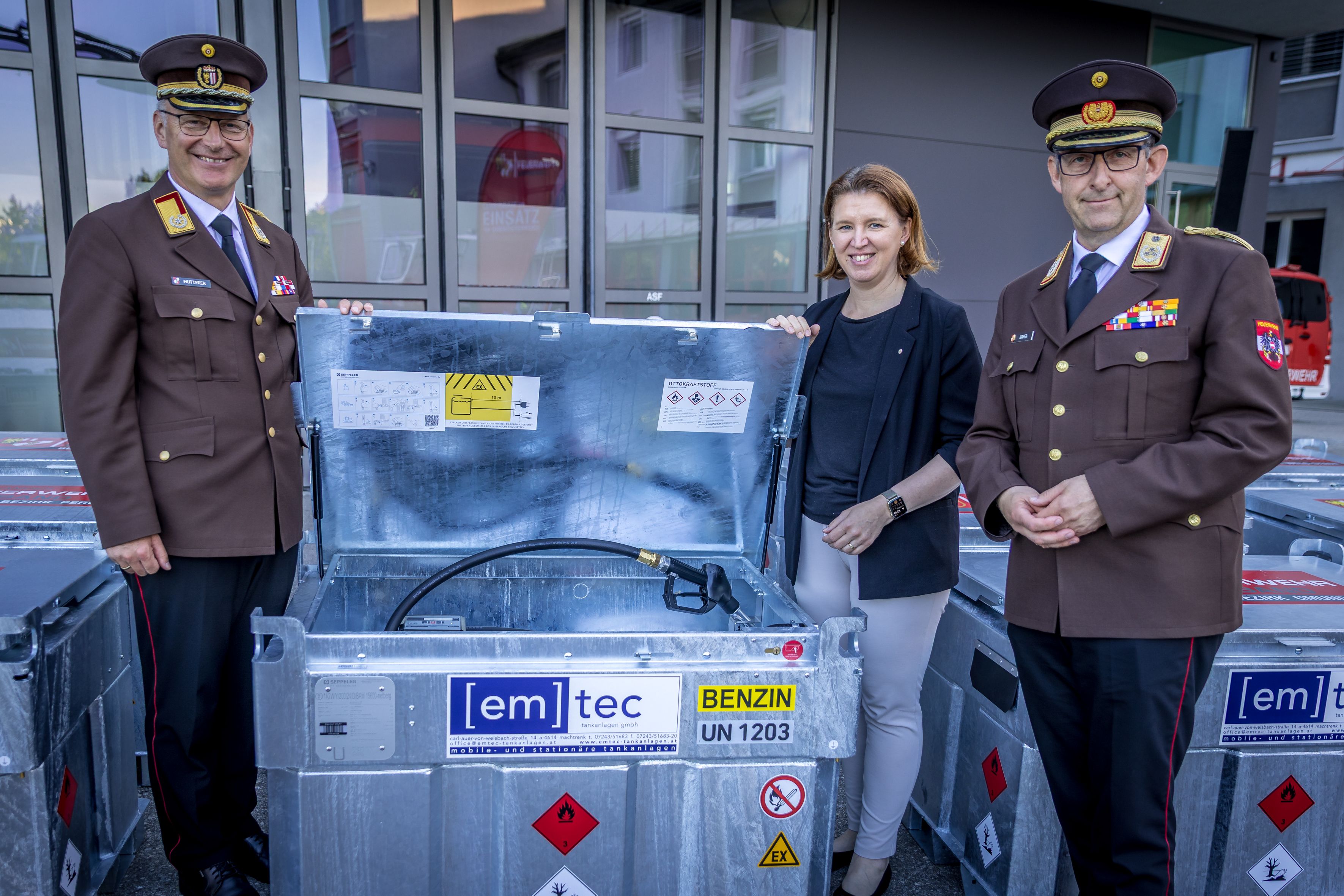 Michael Hutterer, Landesrätin Michaela Langer-Weninger, Robert Mayer