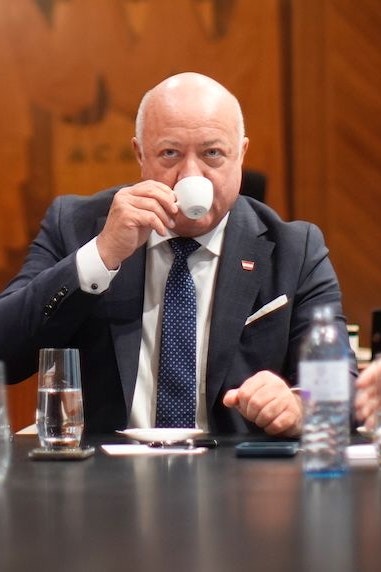 "Mi amore, mi amore, Espresso macchiato, macchiato, macchiato, por favore, por favore"
