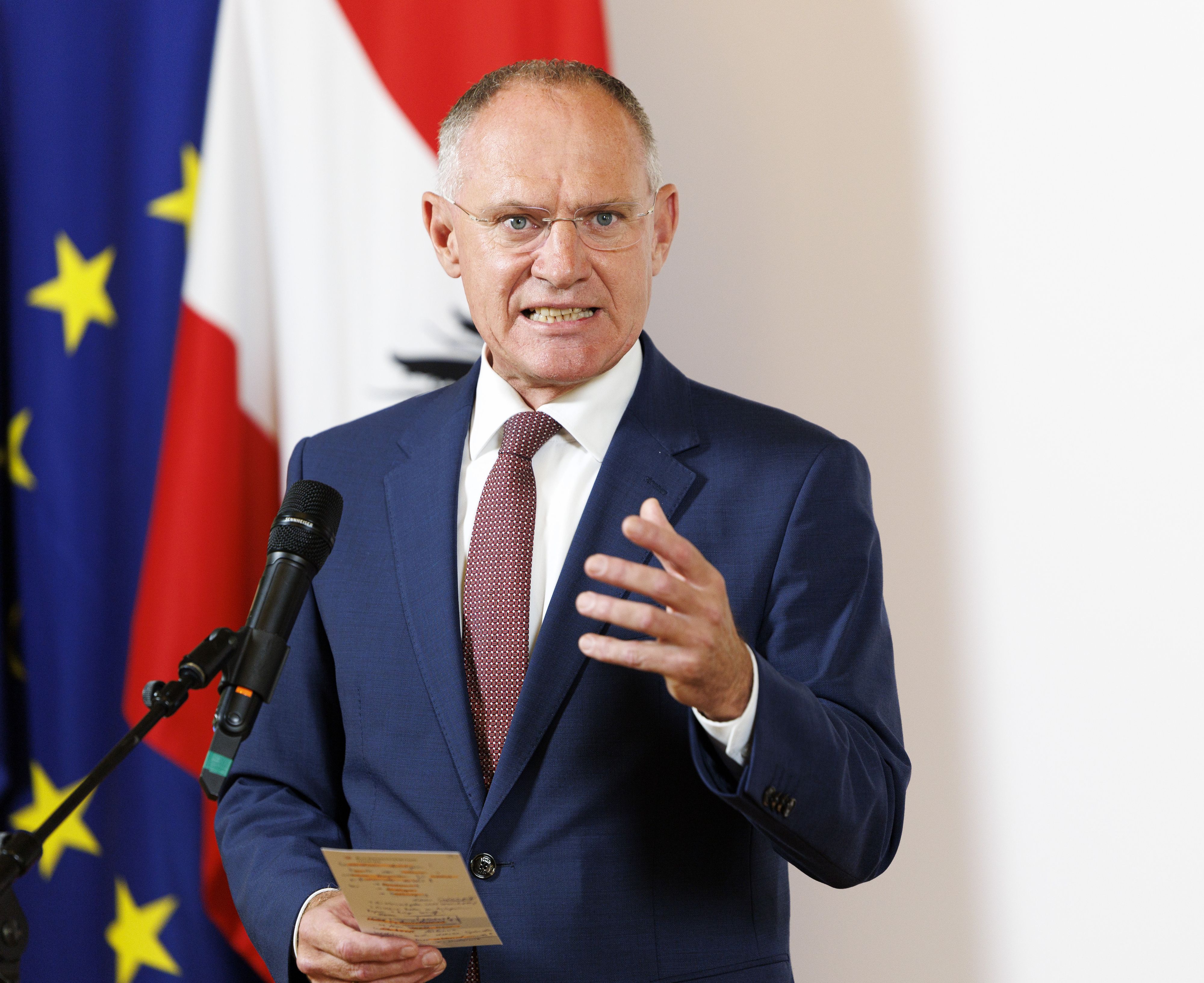 Innenminister Gerhard Karner traf am Montag seinen griechischen Amtskollegen Athanasios Plevris.