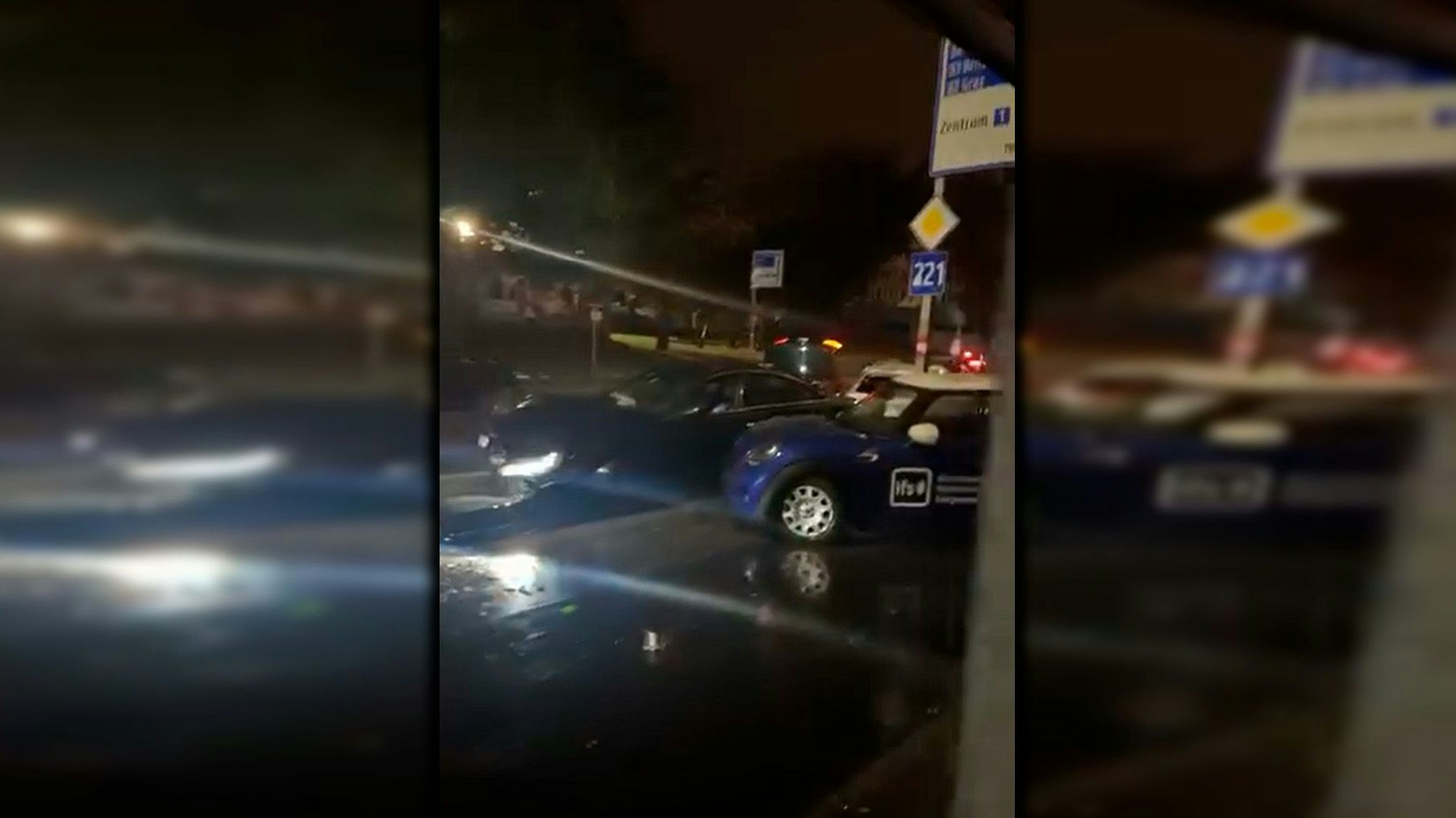 Heute.at - Crash-Nacht am Gürtel – mehrere Autos völlig demoliert