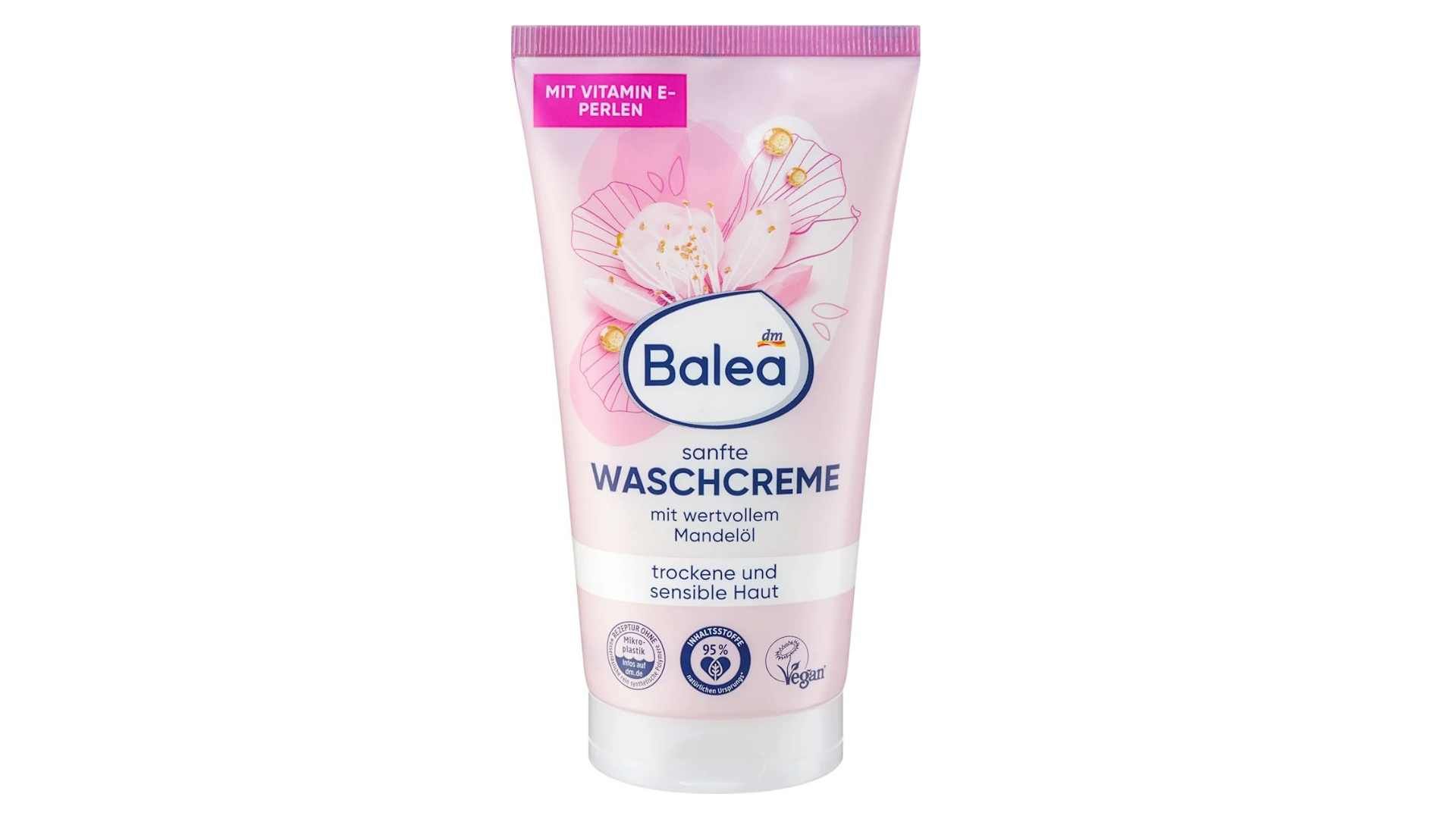 Die Balea Waschcreme ist mit Ölen ausgestattet und sorgt so dafür, dass die Haut auch bei der Reinigung nicht austrocknet.