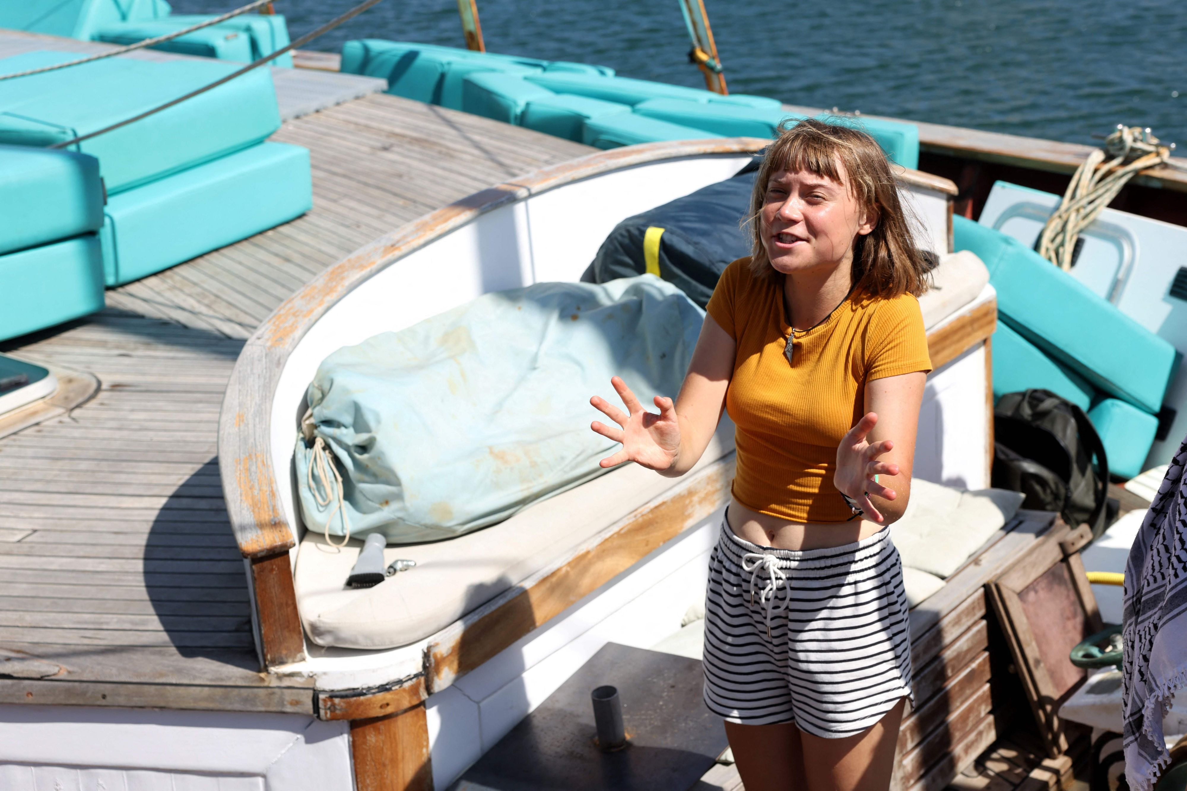 Die Aktivistin Greta Thunberg will erneut nach Gaza segeln, Israel droht ihr mit einer Haftstrafe.