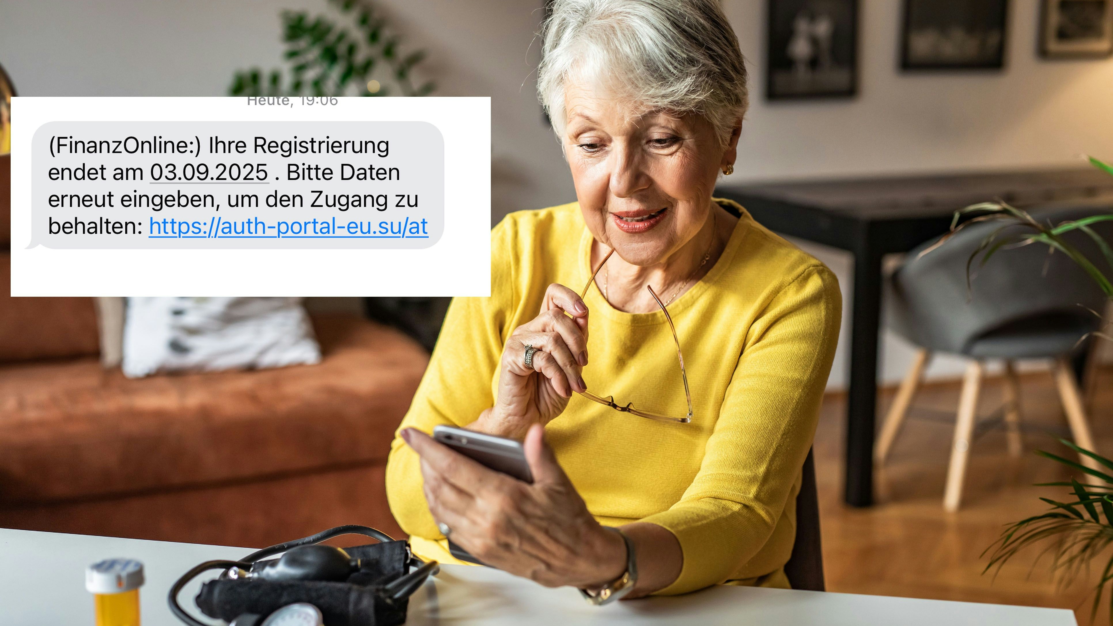 Heute.at - Frau klickt auf FinanzOnline-SMS – alle Ersparnisse weg