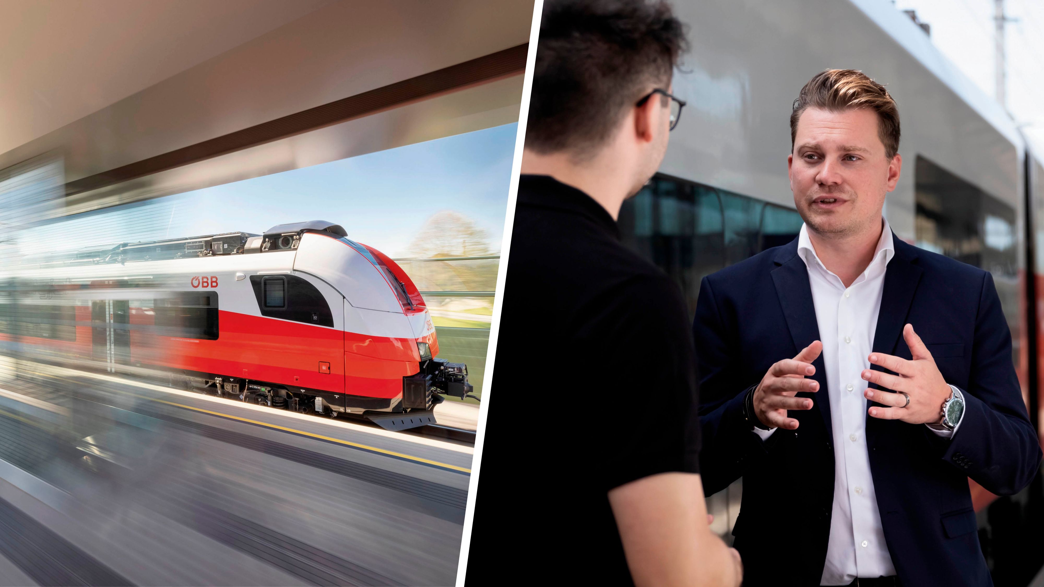 Neuer Cityjet St Pölten bis Wien; Florian Krumböck (VP, r.)