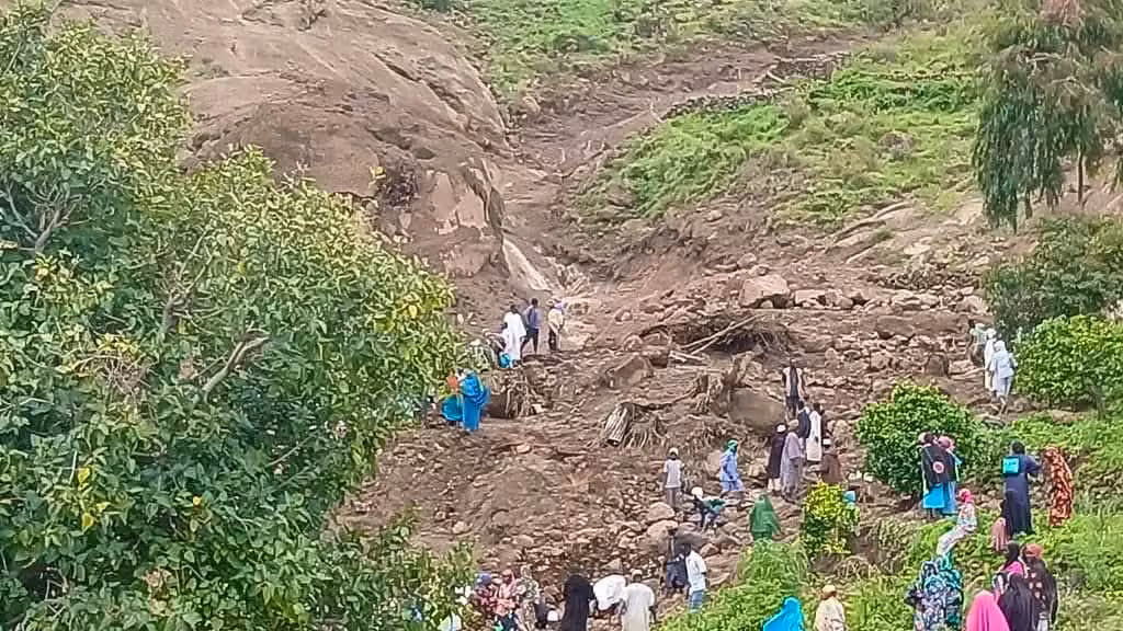 Nur ein Dorfbewohner soll den Erdrutsch in der Region Darfur überlebt haben. 