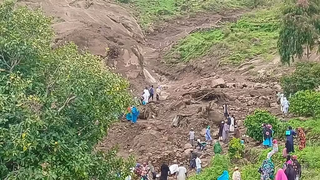 Nur ein Dorfbewohner soll den Erdrutsch in der Region Darfur überlebt haben. 