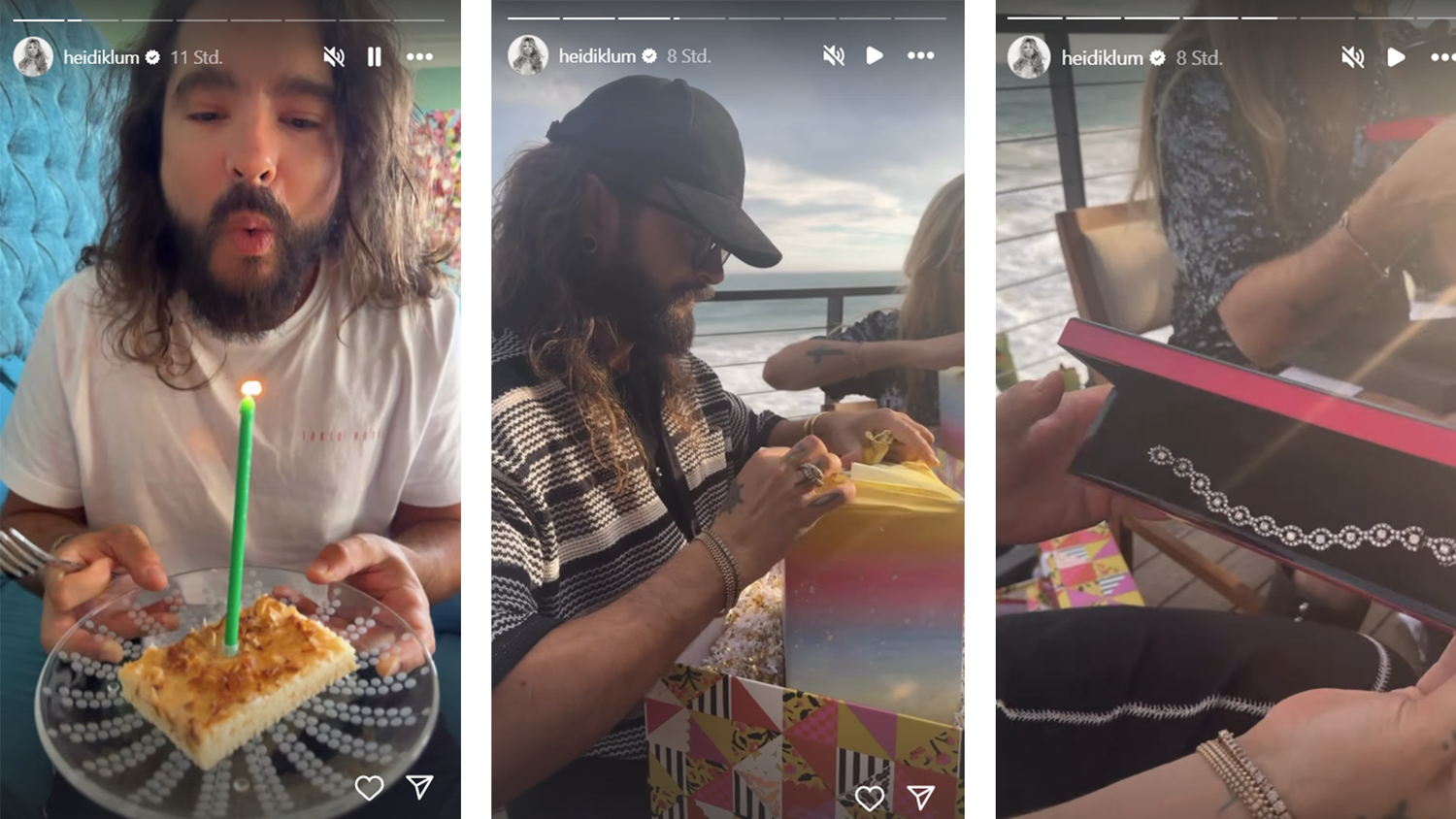 Zum Geburtstag gab es für Tom ein Diamantenarmband.