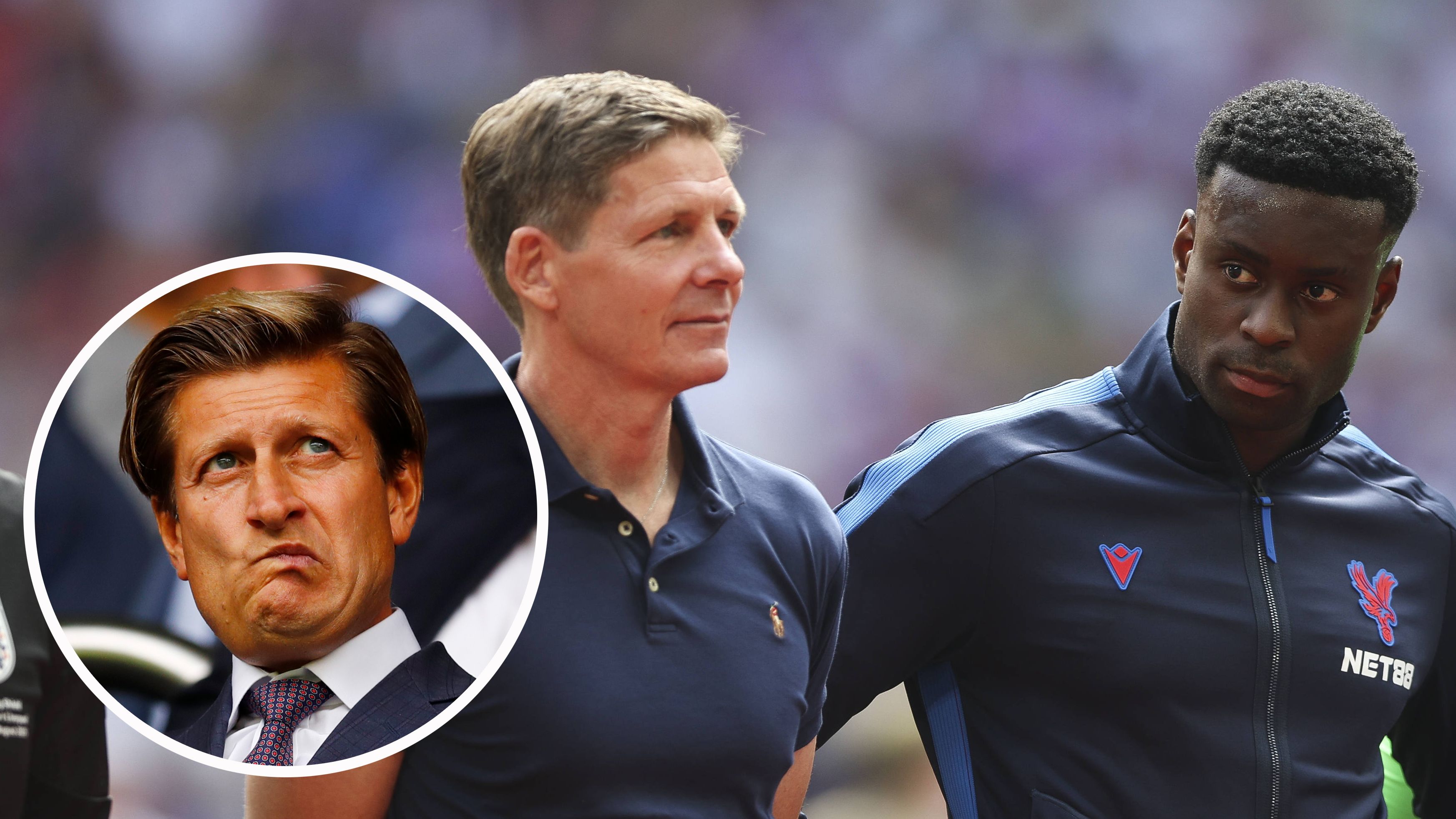 Steve Parish, Oliver Glasner und Marc Guehi – bei Palace herrscht nach den Triumphen im FA Cup und Community Shield dicke Luft.