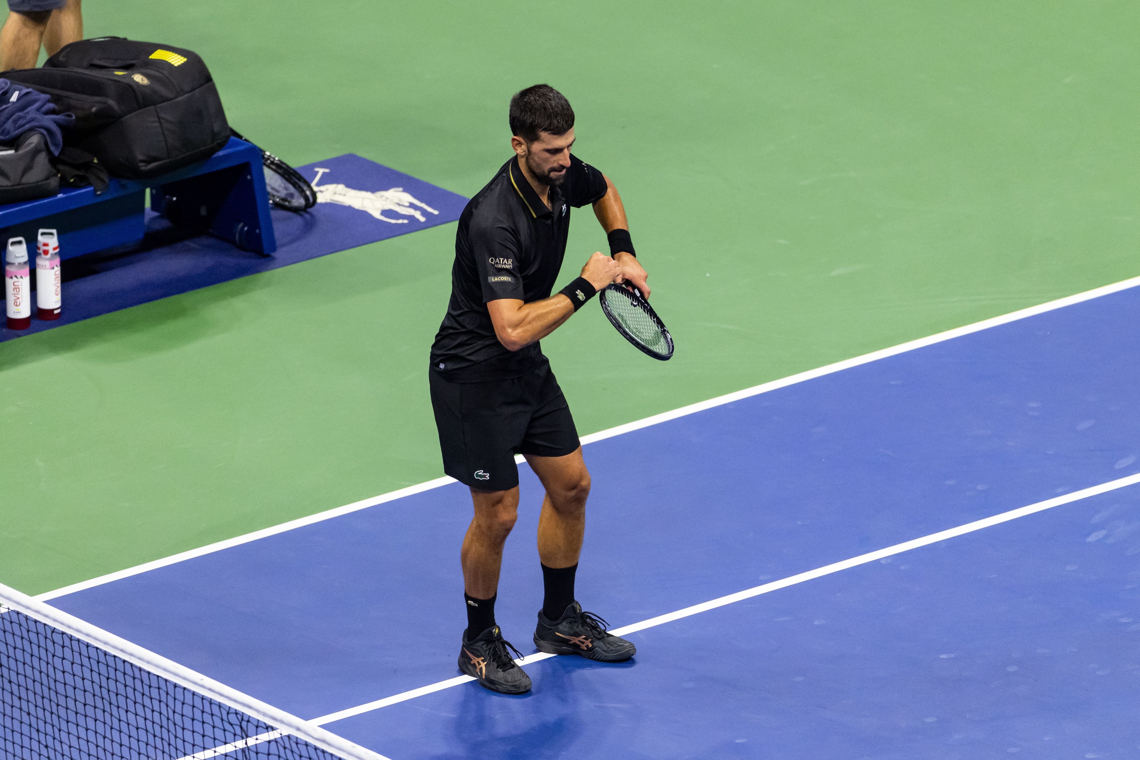 Novak Djokovic bei seinem Sieges-Tänzchen für Tochter Tara.