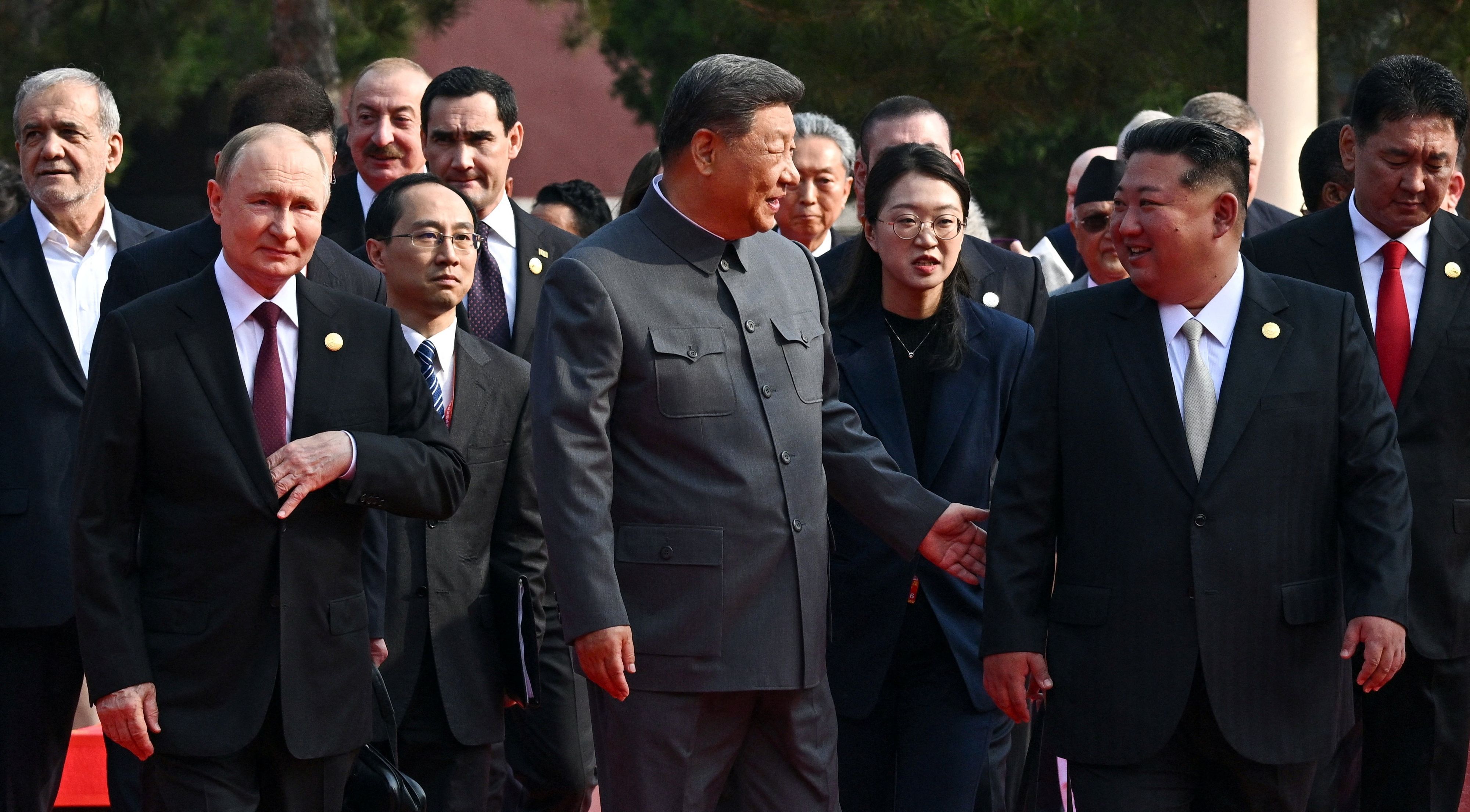Wladimir Putin, Xi Jinping und Kim Jong-un in Peking.