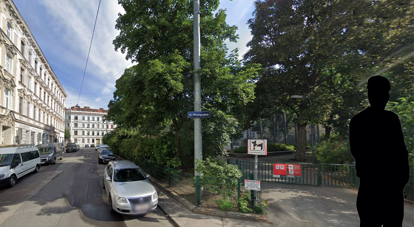 Tatort Wieningerplatz in Wien-Fünfhaus.