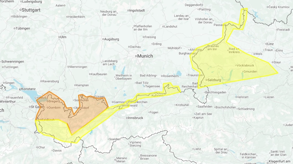 Heute.at - Karte zeigt, wo Hagel-Unwetter in Österreich wüten