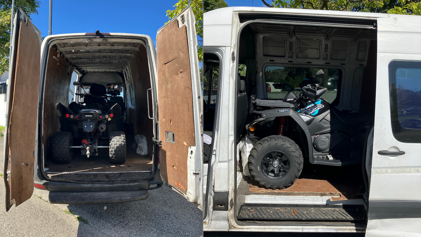 Heute.at - Mann mit gestohlenen Quads auf Westautobahn ertappt