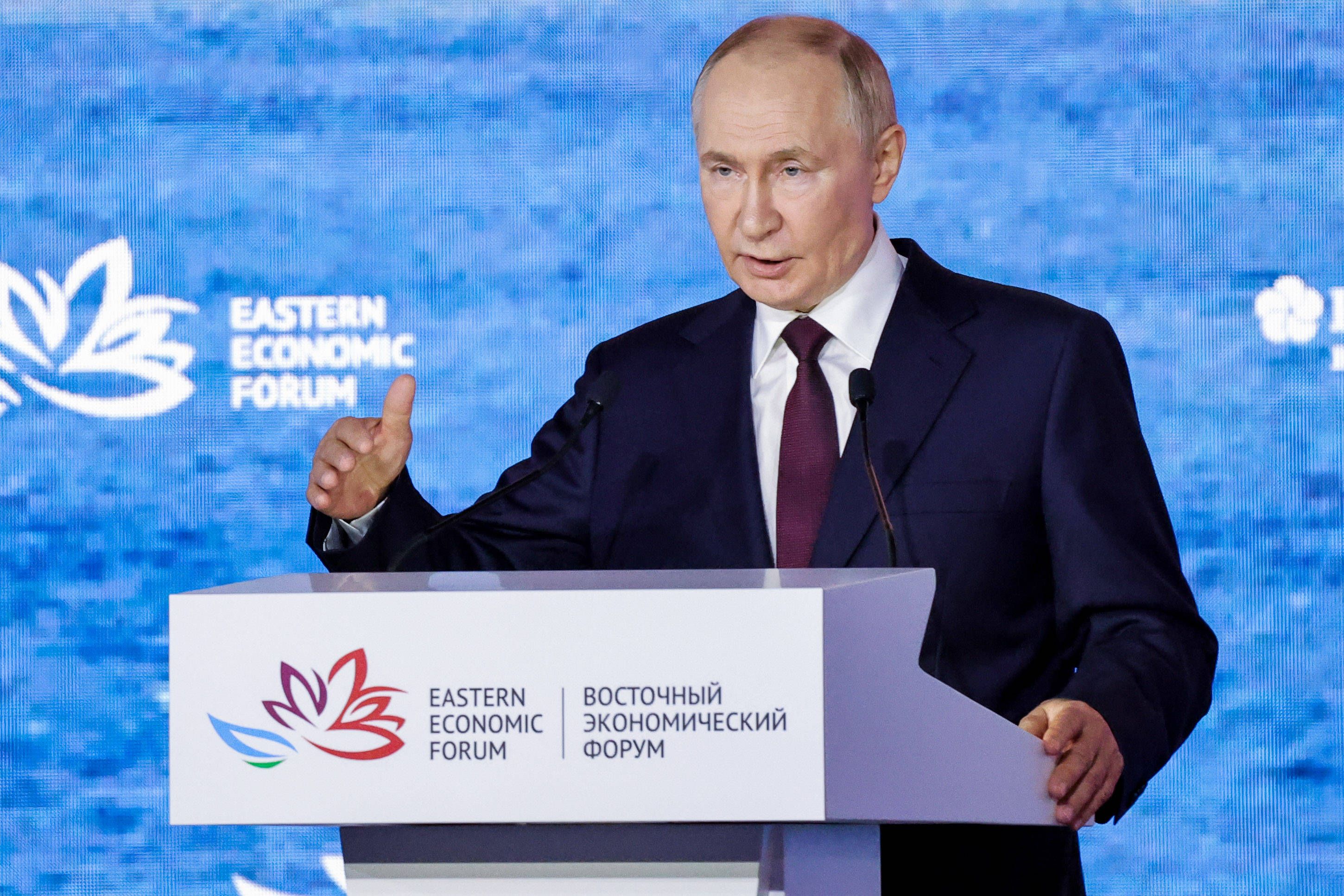 Wladimir Putin während des Östlichen Wirtschaftsforums am 5. September 2025 in Wladiwostok. 