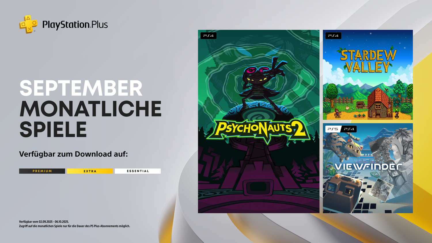 Die monatlichen PlayStation Plus-Titel im September.