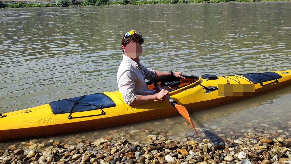 In der Donau in Linz startete der 24-Jährige seine lange Reise.