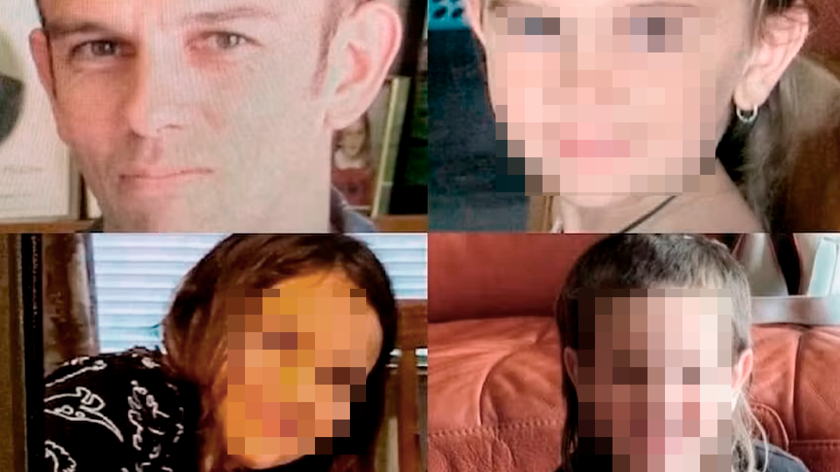 Dieses Familienfoto veröffentlichte die Polizei. Im Uhrzeigersinn: Tom Phillips und seine Kinder Ember, Maverick und Jayda.