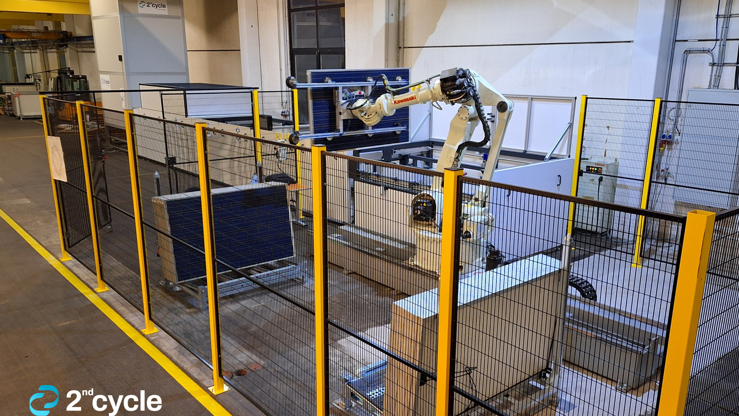 Upcycling Anlage für Photovoltaikmodule bei der Firma 2nd cycle.