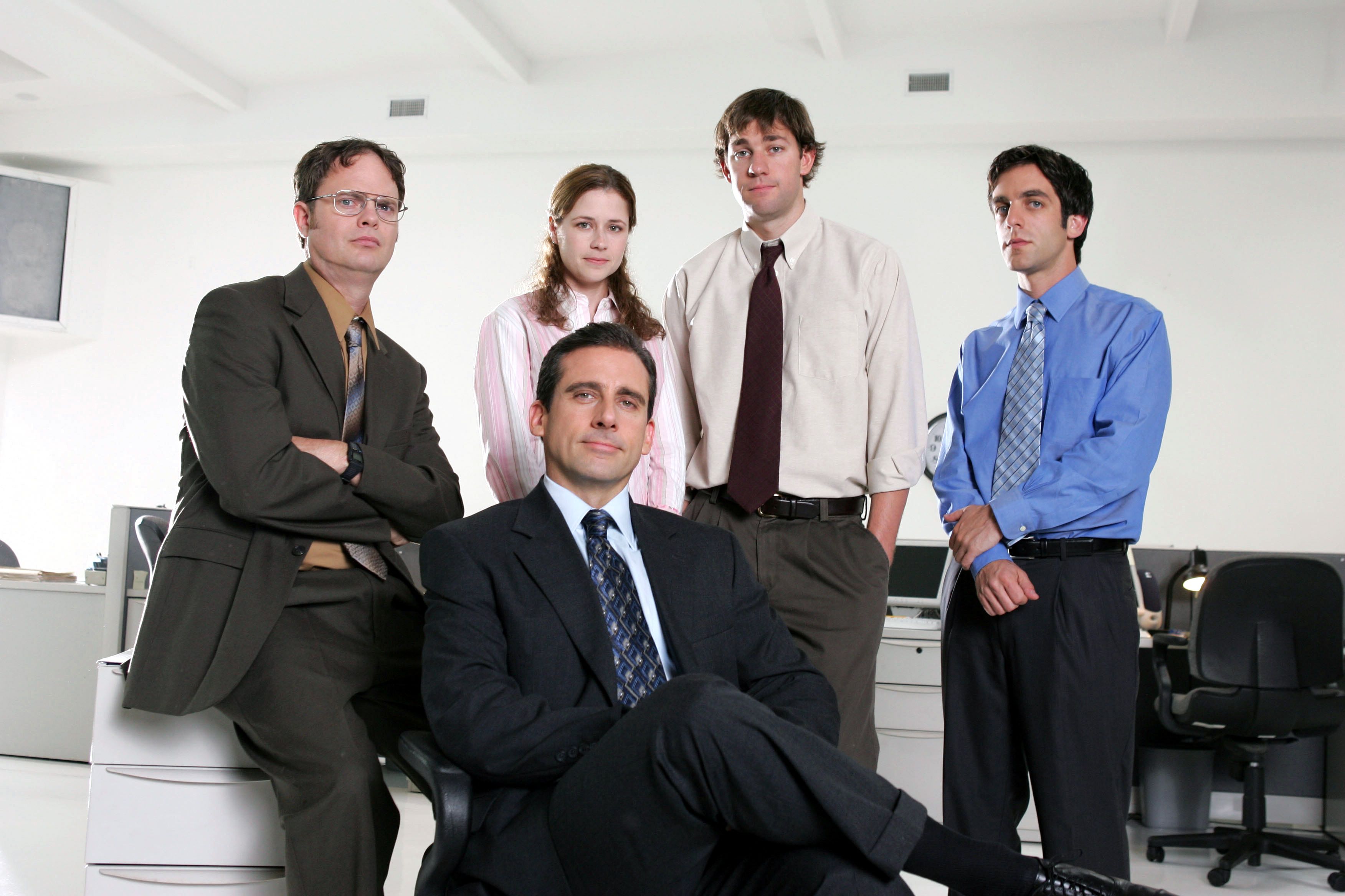 Definierte zwischen 2005 und 2013 die Gesetzte für Sitcoms neu: Die US-Version von "The Office" mit Rainn Wilson, Jenna Fischer, John Krasinksi, BJ Novak (v. l.) und Steve Carrell (vorne)
