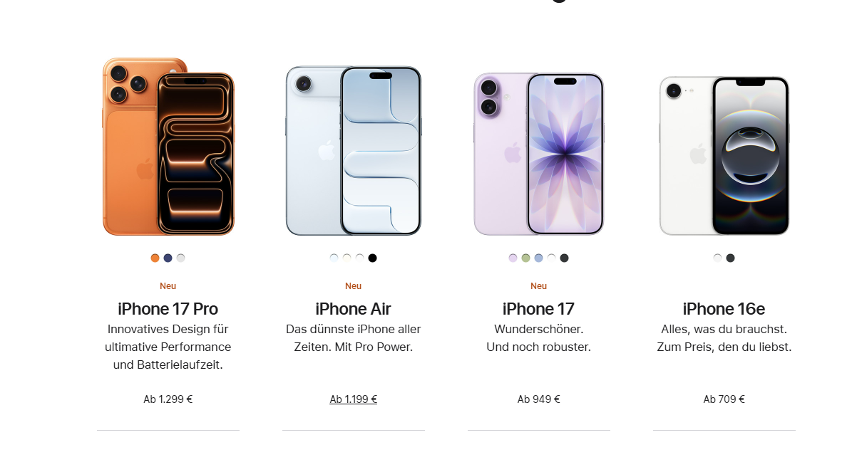 Die neuen iPhones gibt es ab 949 Euro