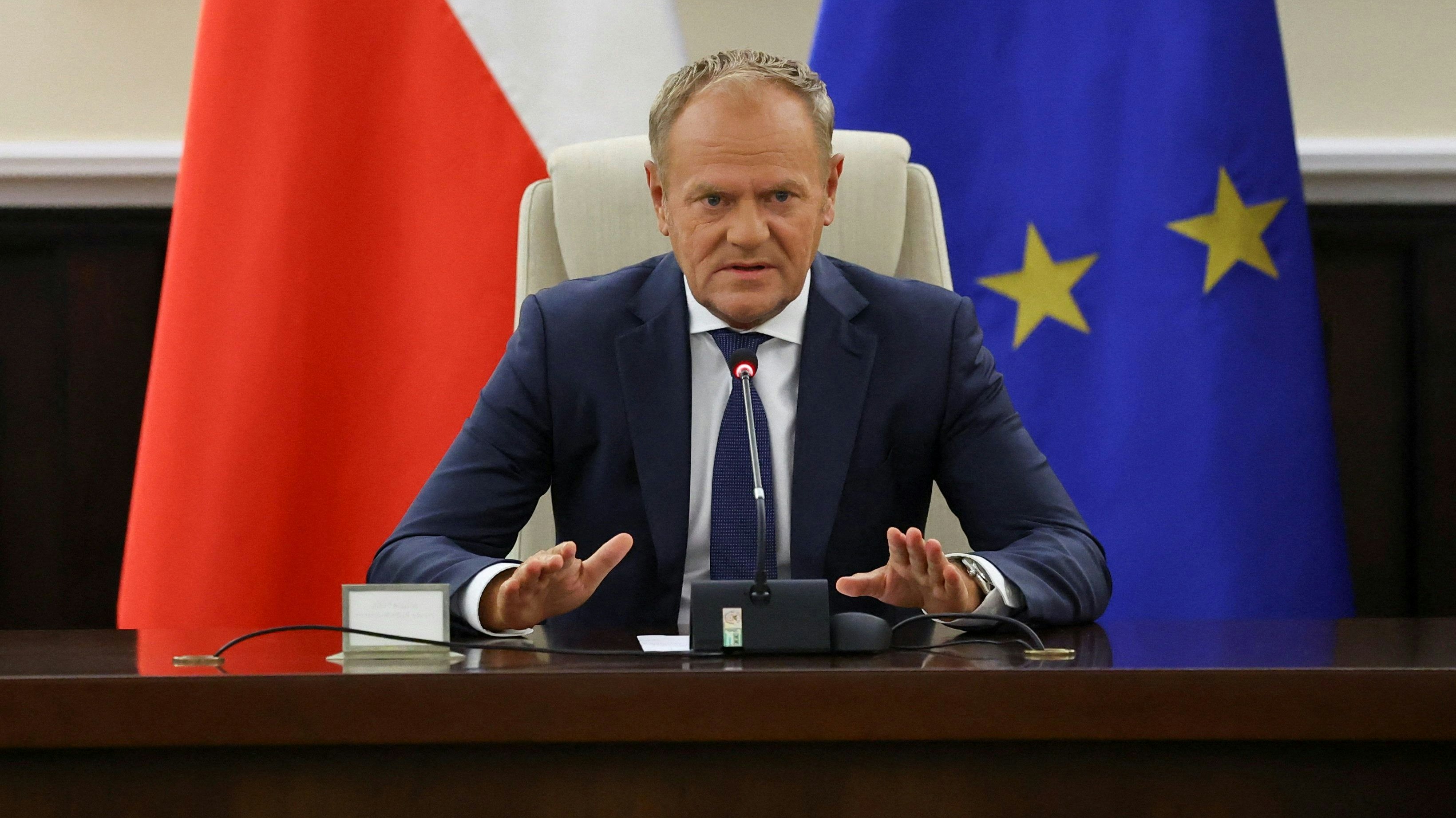 Polens Premier Donald Tusk hielt eine Sondersitzung mit seinem Kabinett ab