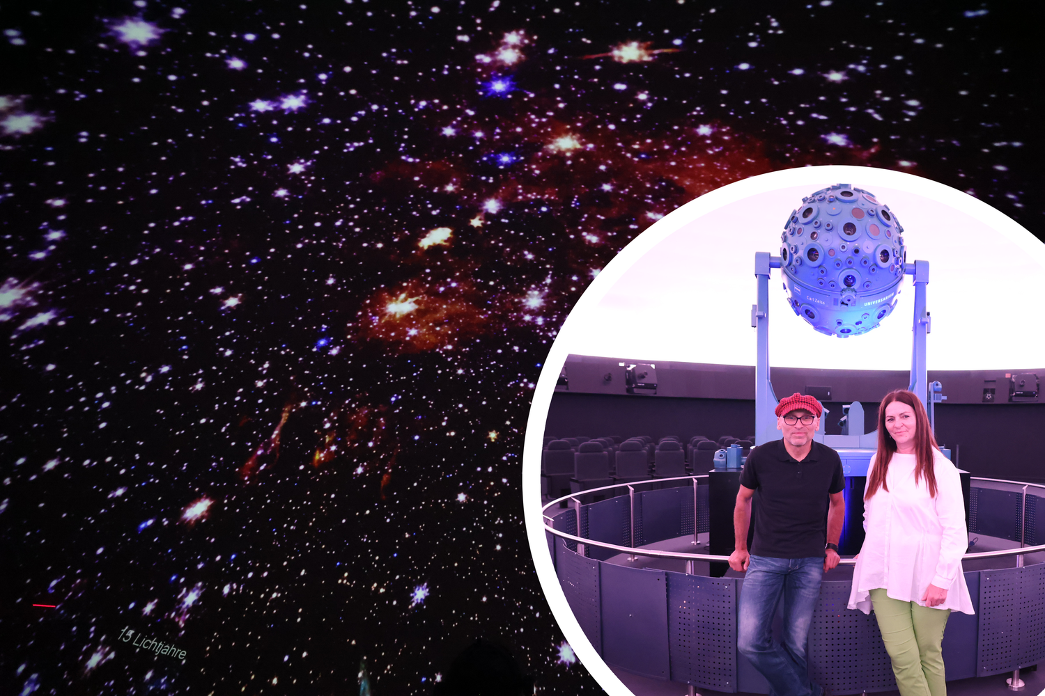 Praterverbands-Präsidentin Silvia Lang und Planetarium Direktor Michael Feuchtinger.